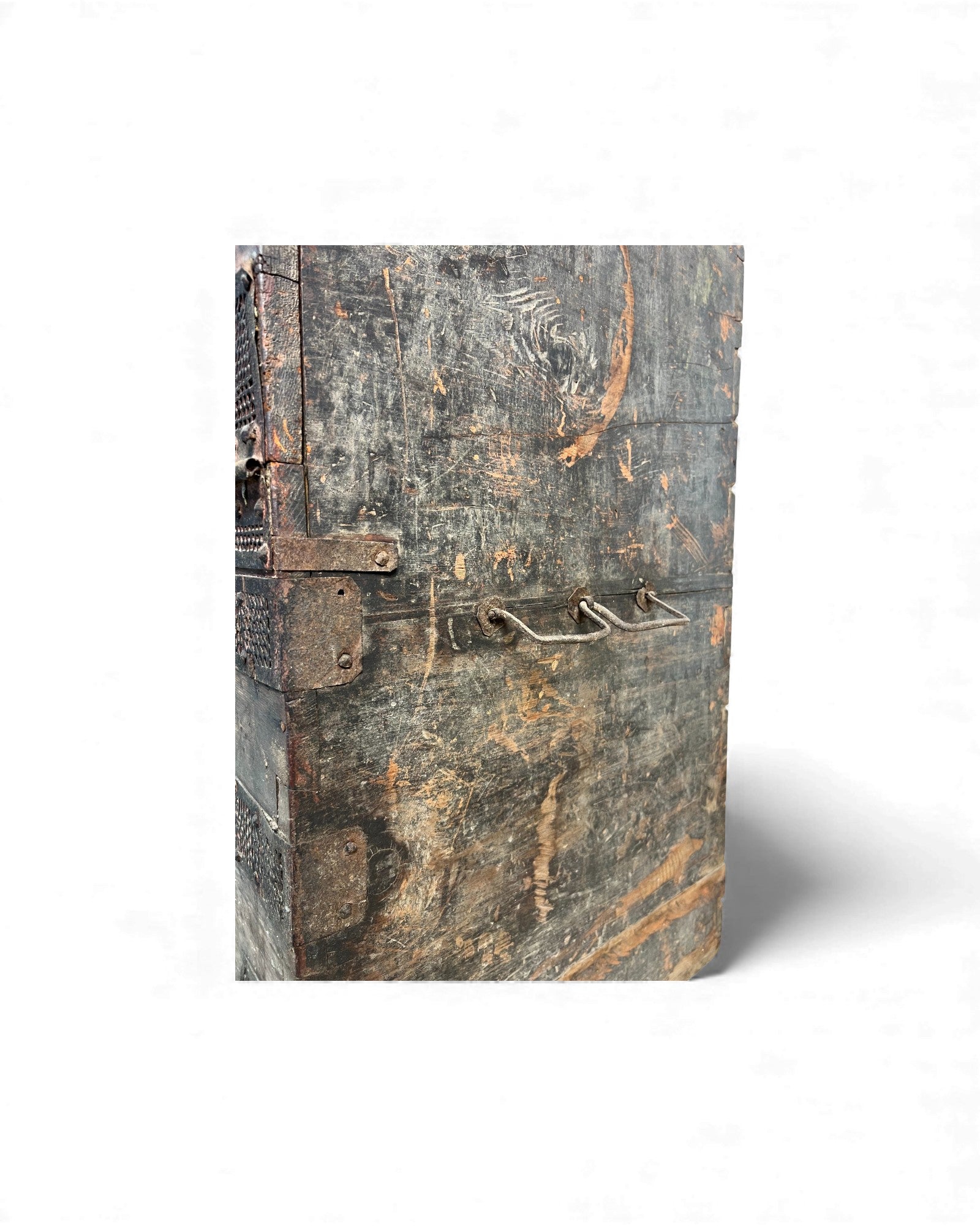 Antique North Korean Banjadi Chest with Iron Paper - Cut Motifs - Surround Living - 28