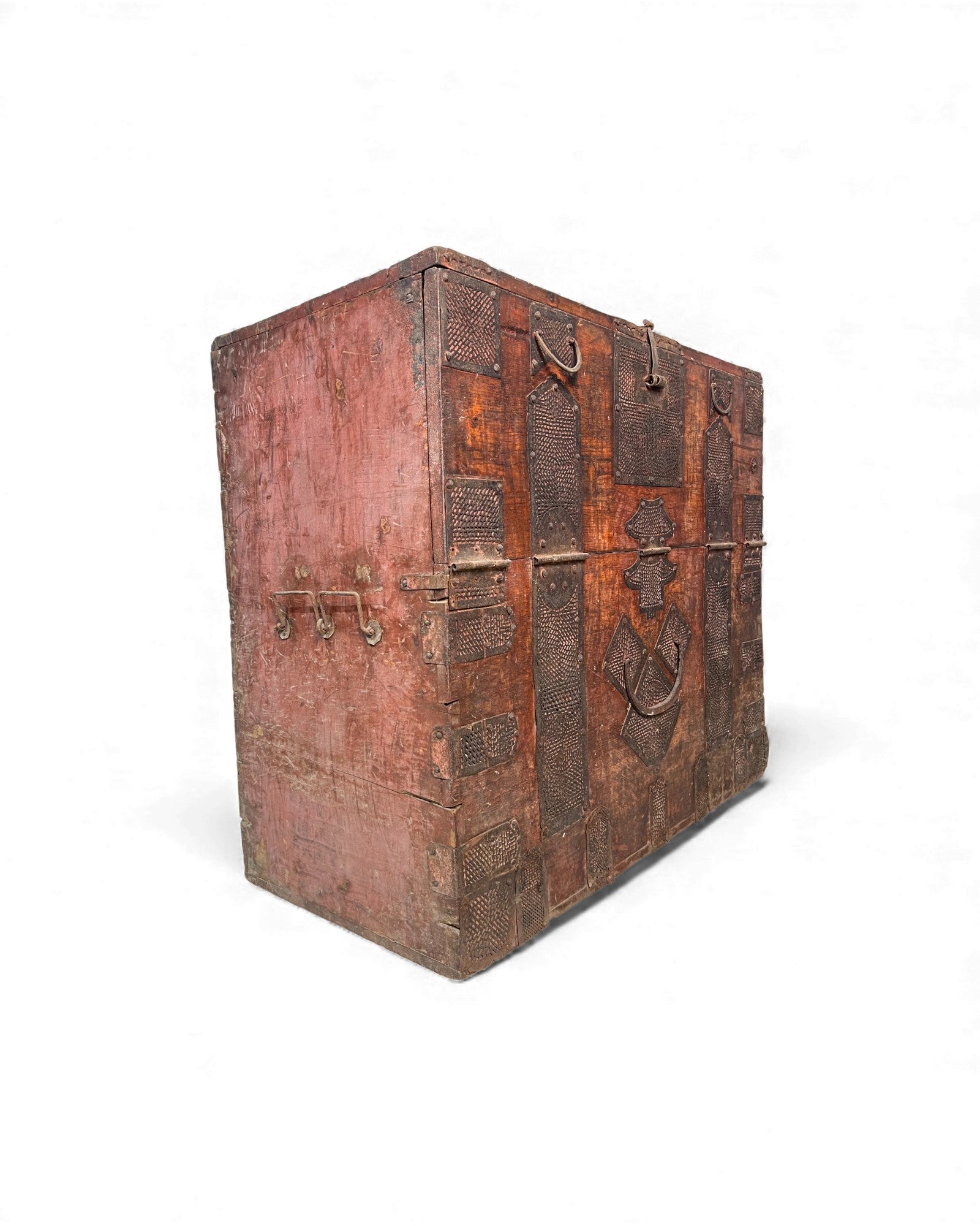 Antique North Korean Banjadi Chest with Iron Paper - Cut Motifs - Surround Living - 5