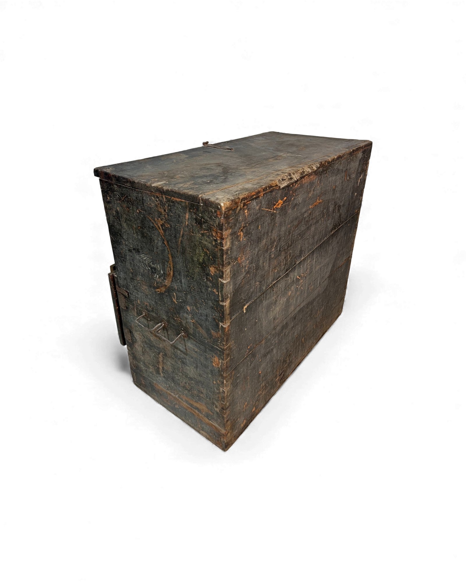 Antique North Korean Banjadi Chest with Iron Paper - Cut Motifs - Surround Living - 23