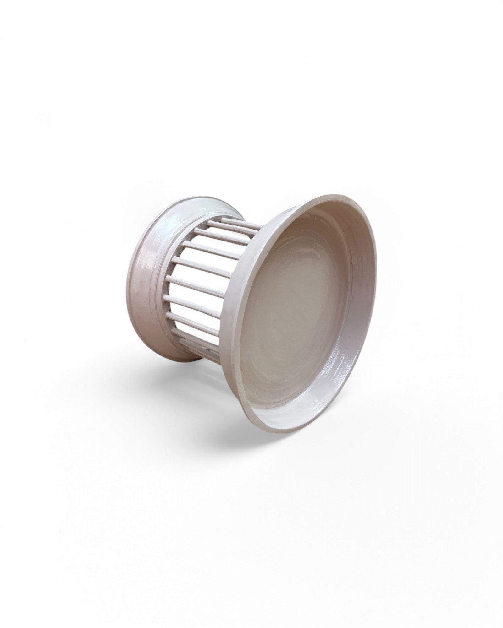 Off White Thai Tall Fruit Stand