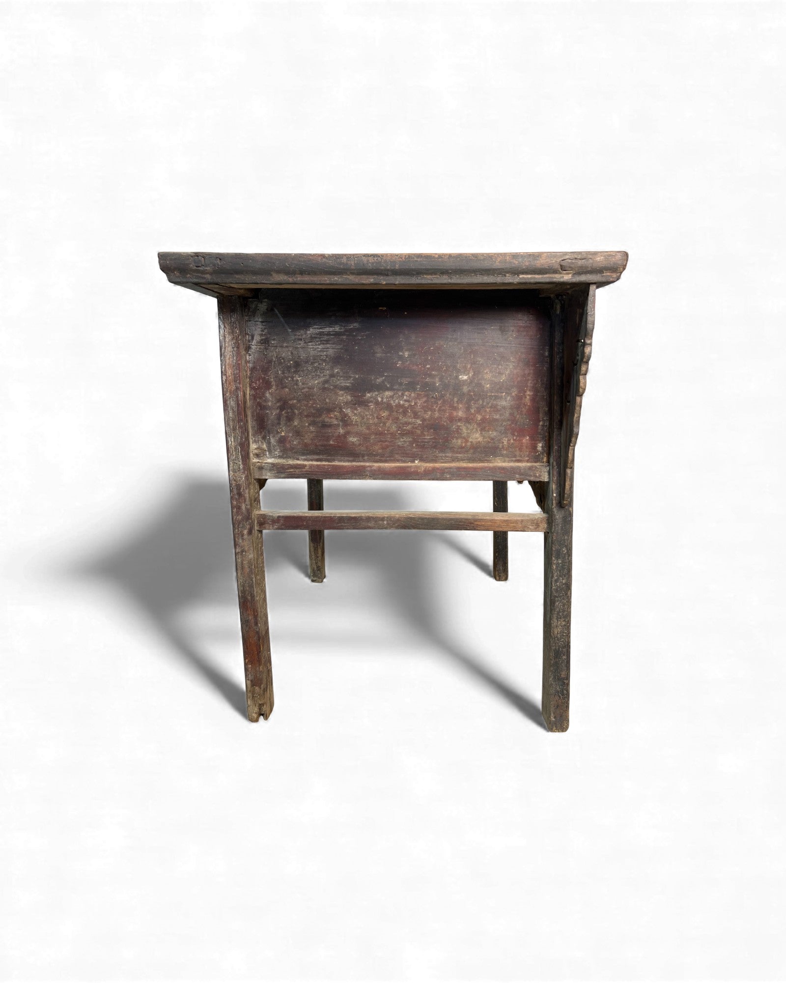 Chinese Black - Lacquer Coffer with Later Red and White Paintwork - Surround Living - 26