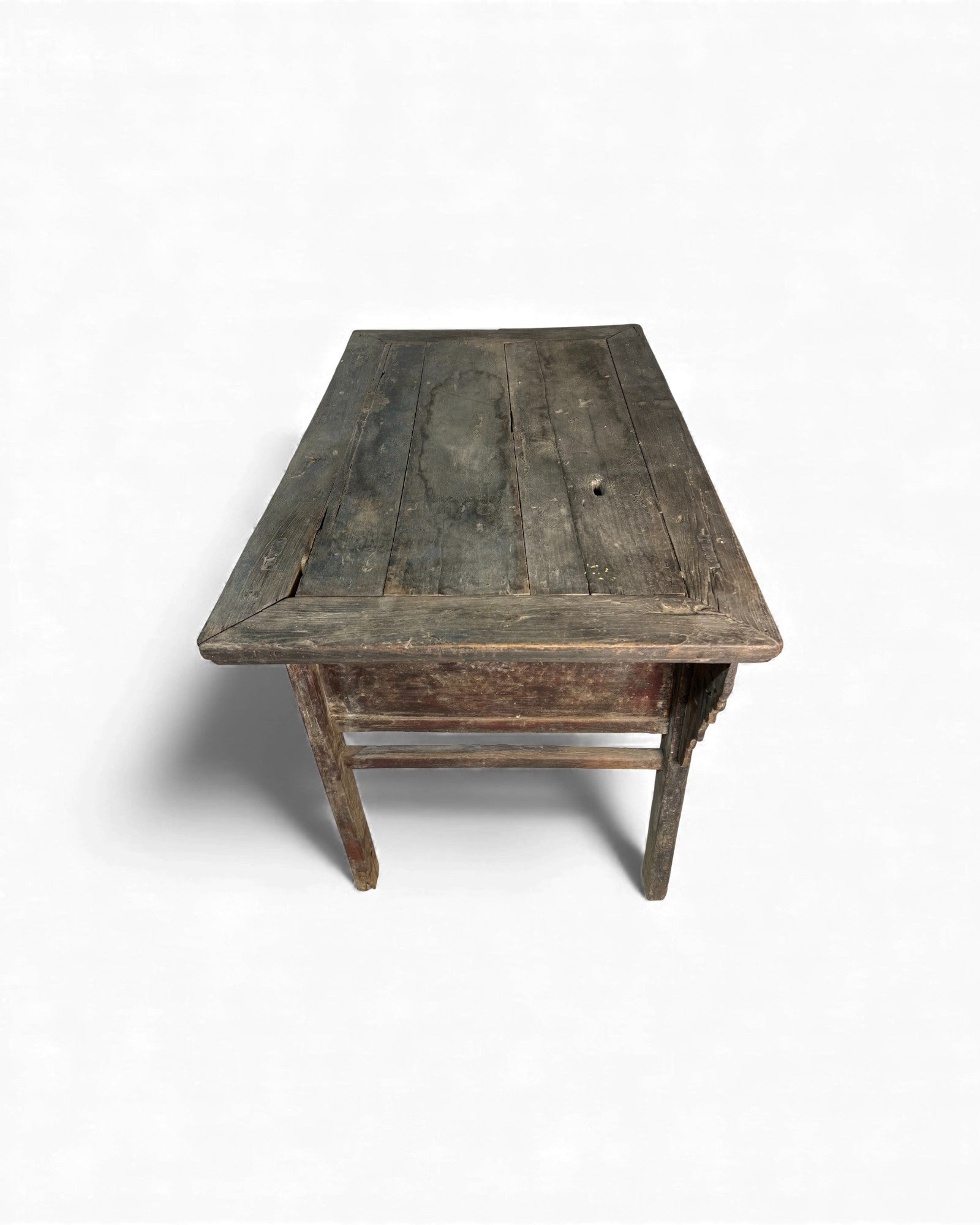 Chinese Black - Lacquer Coffer with Later Red and White Paintwork - Surround Living - 23