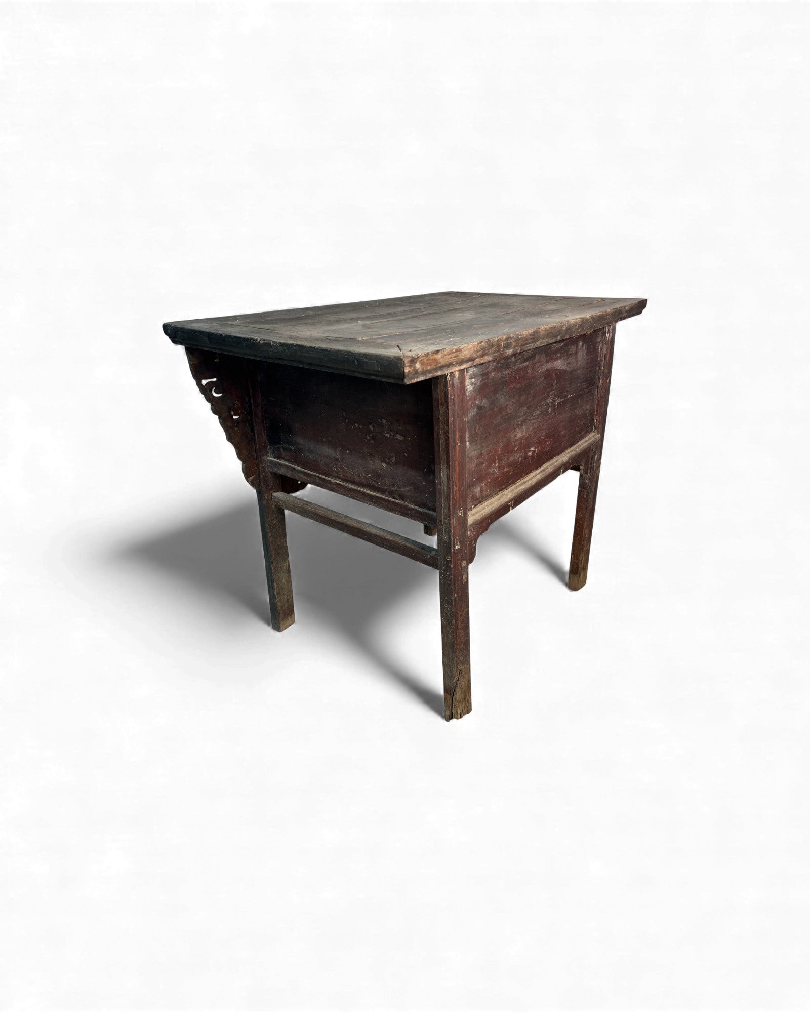 Chinese Black - Lacquer Coffer with Later Red and White Paintwork - Surround Living - 20