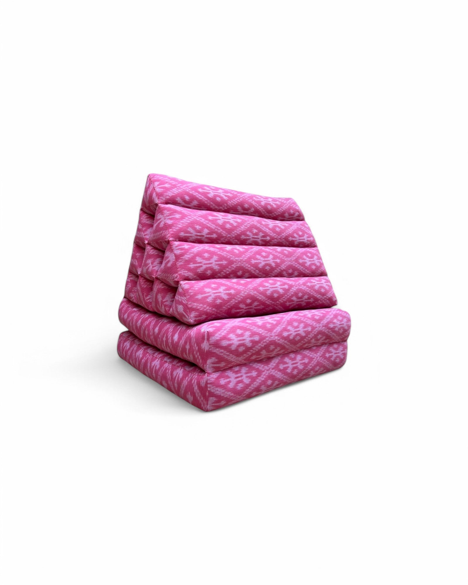 Pink Mutmee Thai Weave Pattern Triangle Cushion (2 Seater)