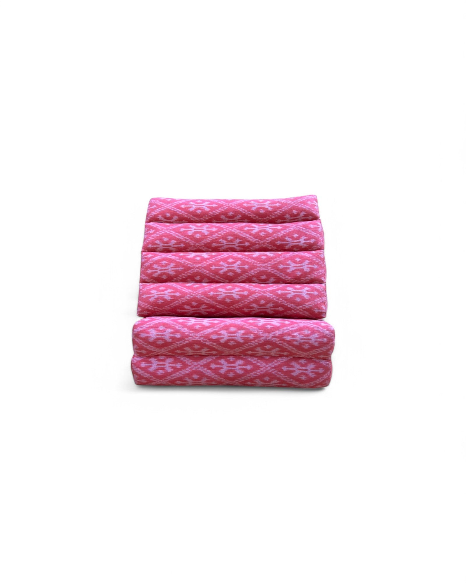 Pink Mutmee Thai Weave Pattern Triangle Cushion (2 Seater)