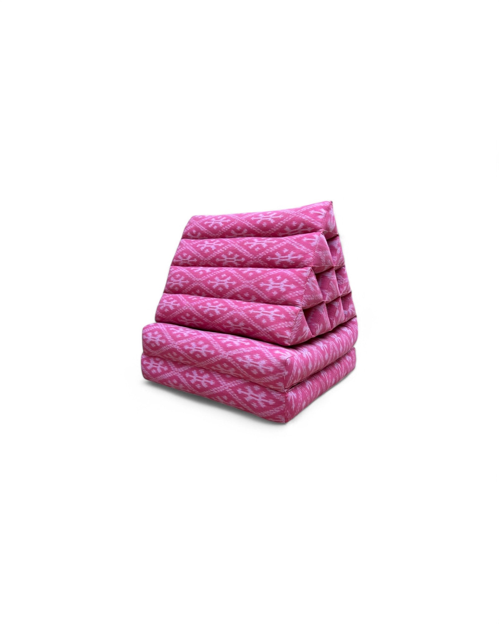 Pink Mutmee Thai Weave Pattern Triangle Cushion (2 Seater)