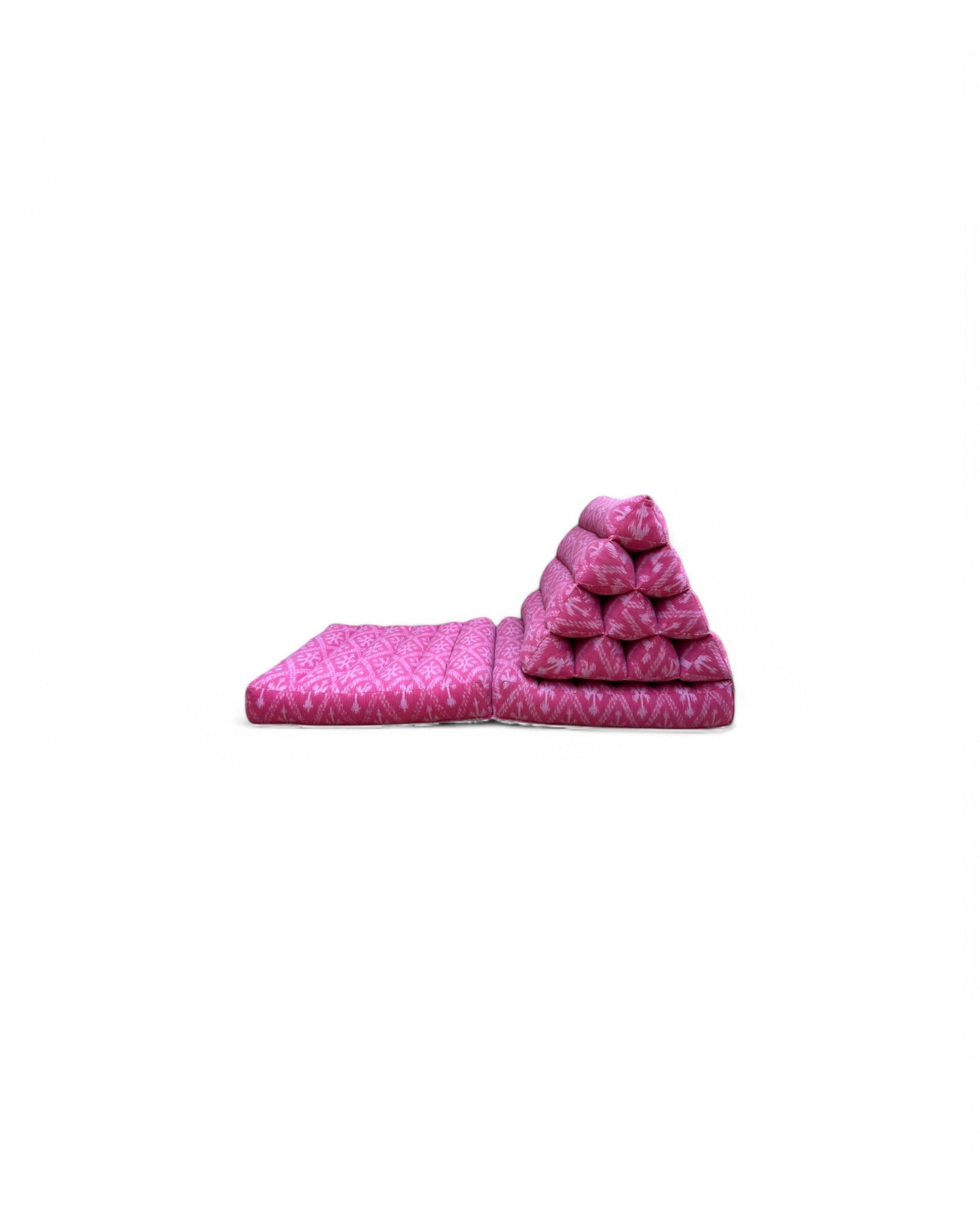 Pink Mutmee Thai Weave Pattern Triangle Cushion (2 Seater)