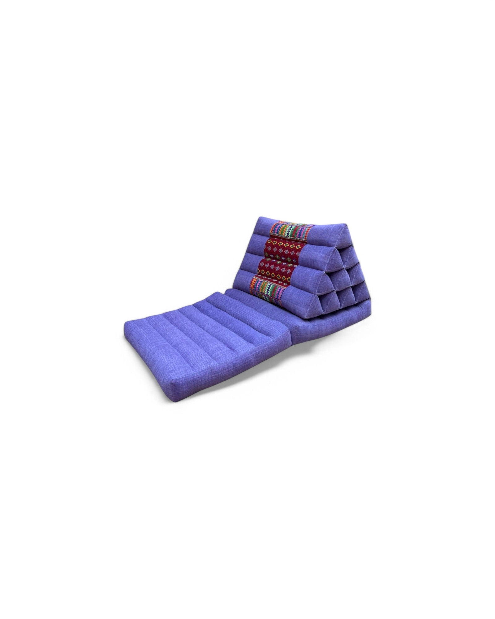 Hill Tribe Purple Thai Weave Pattern Triangle Cushion - 2 Seater