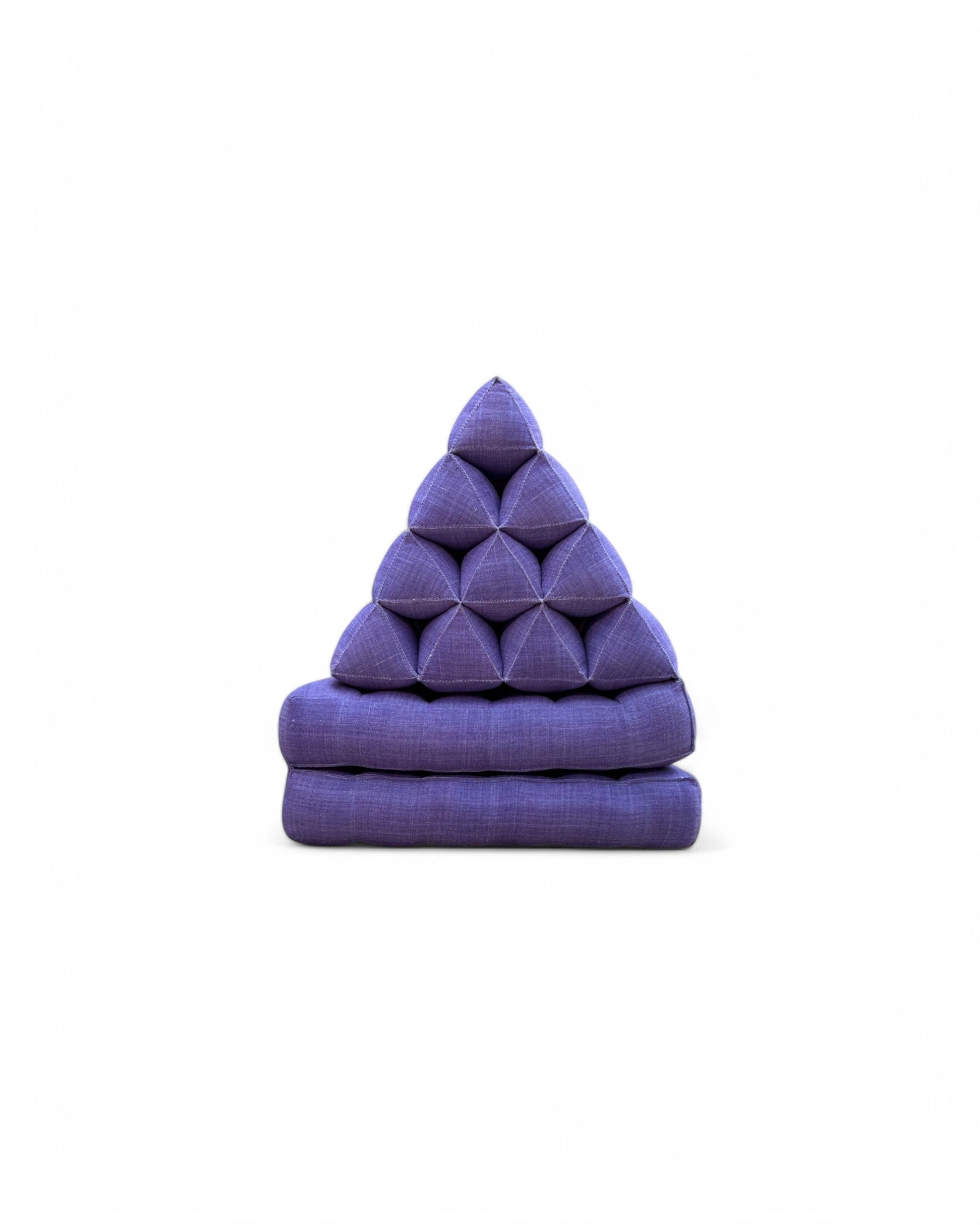 Hill Tribe Purple Thai Weave Pattern Triangle Cushion - 2 Seater