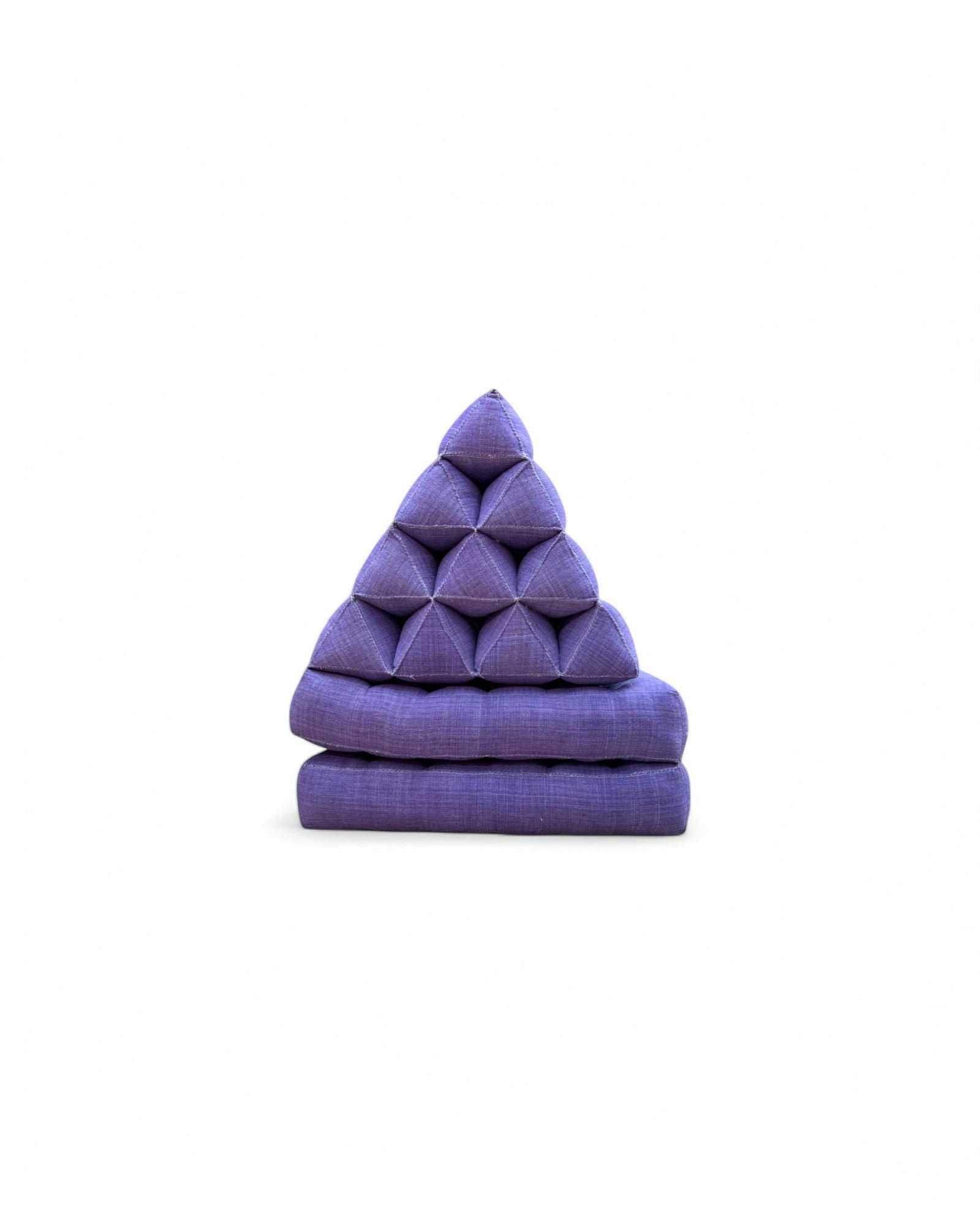 Hill Tribe Purple Thai Weave Pattern Triangle Cushion - 2 Seater