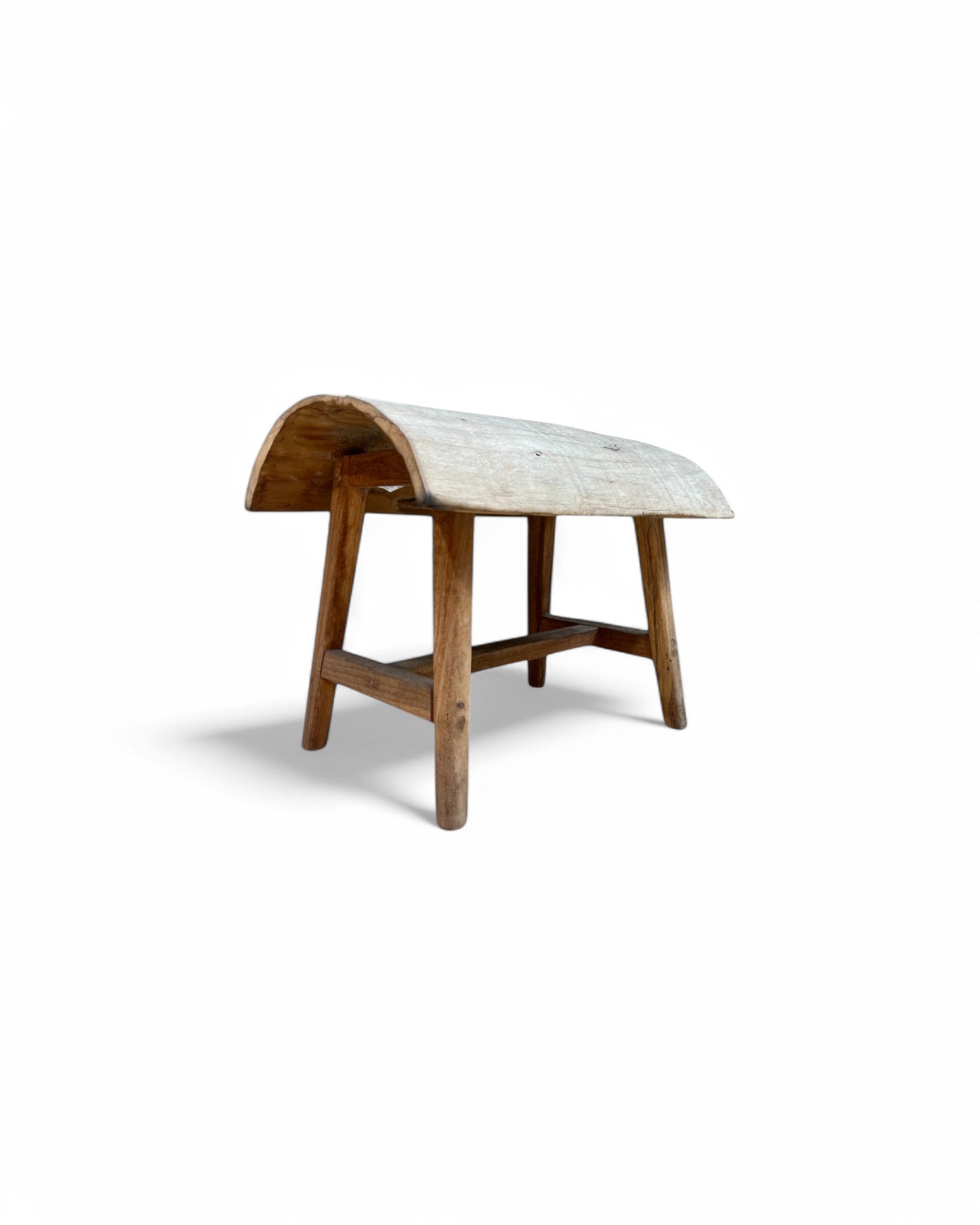 Reverse Tree Bark Low Stool