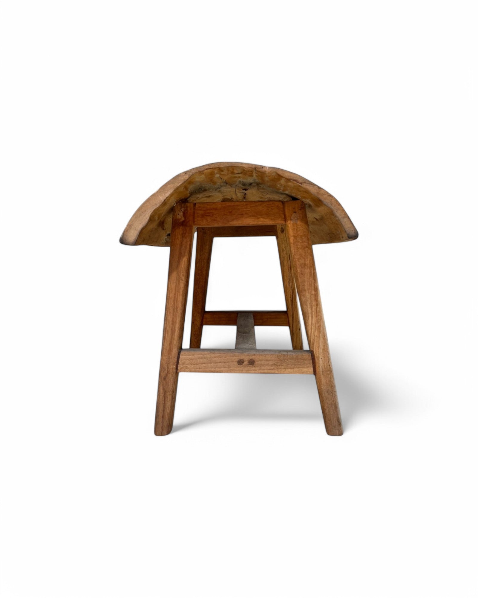 Reverse Tree Bark Low Stool