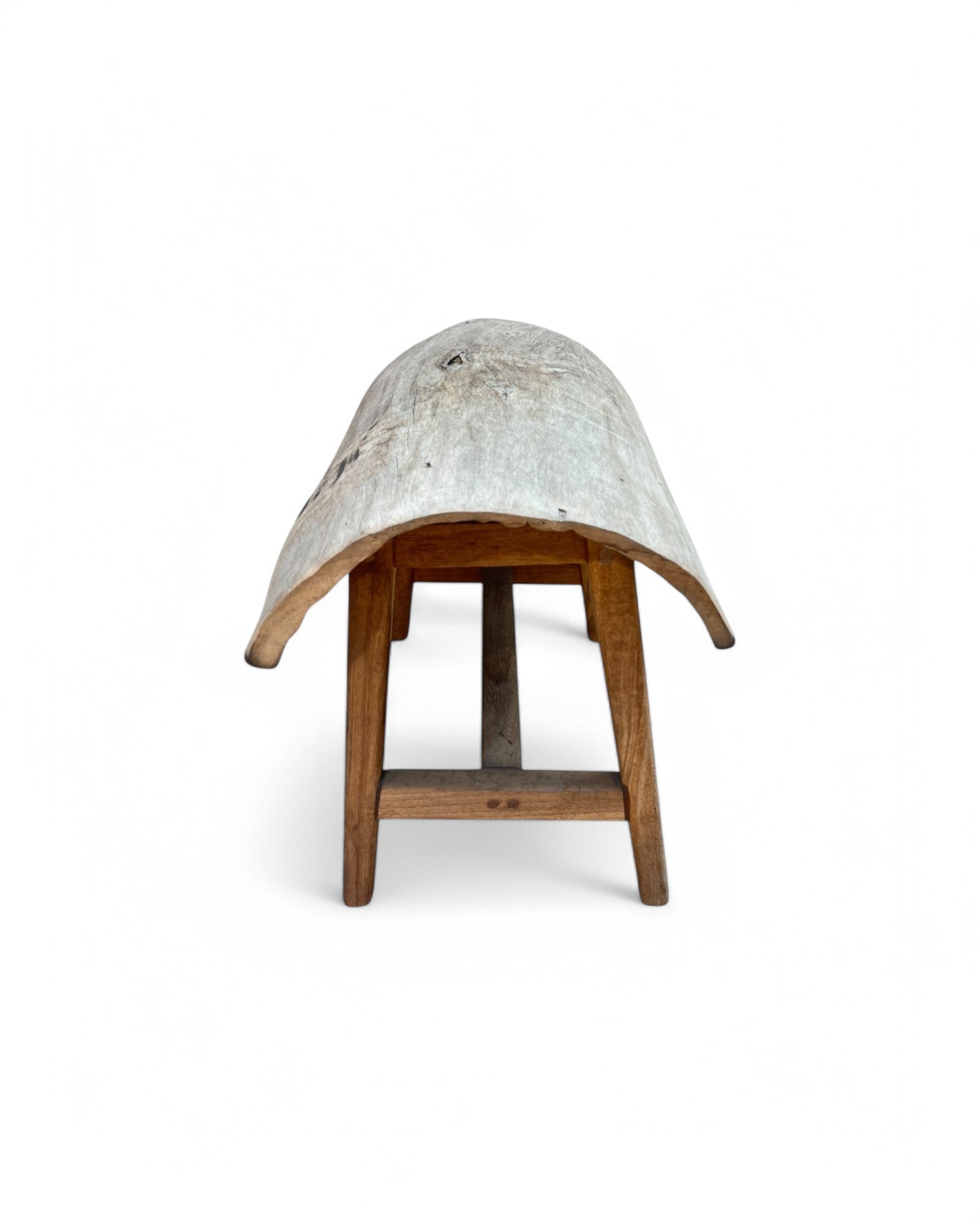 Reverse Tree Bark Low Stool