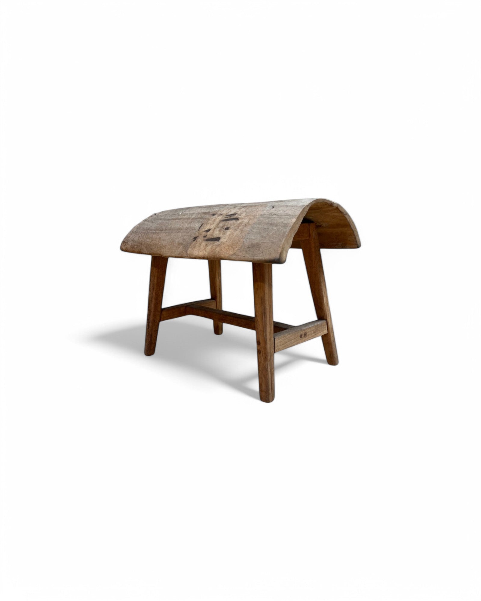 Reverse Tree Bark Low Stool