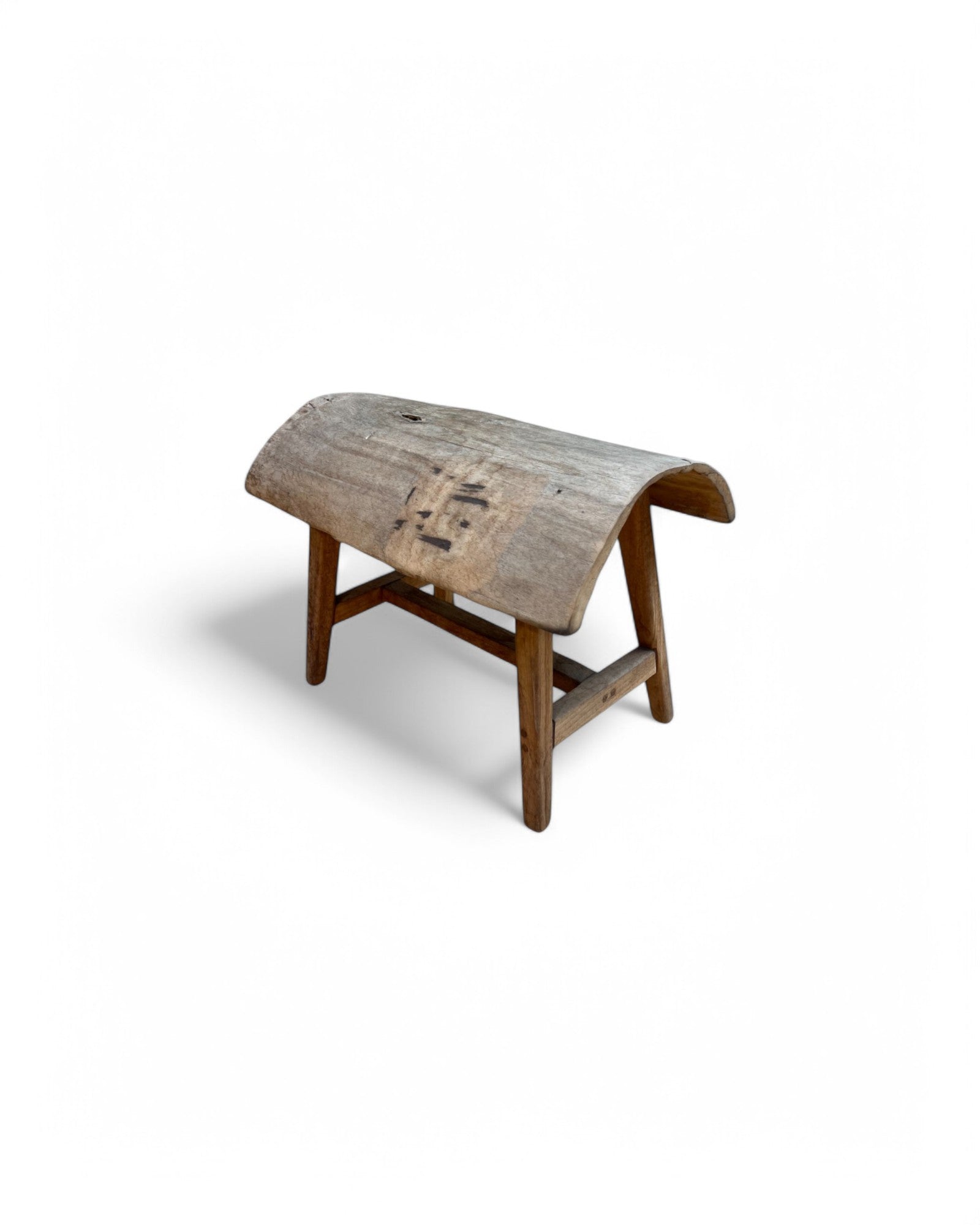 Reverse Tree Bark Low Stool
