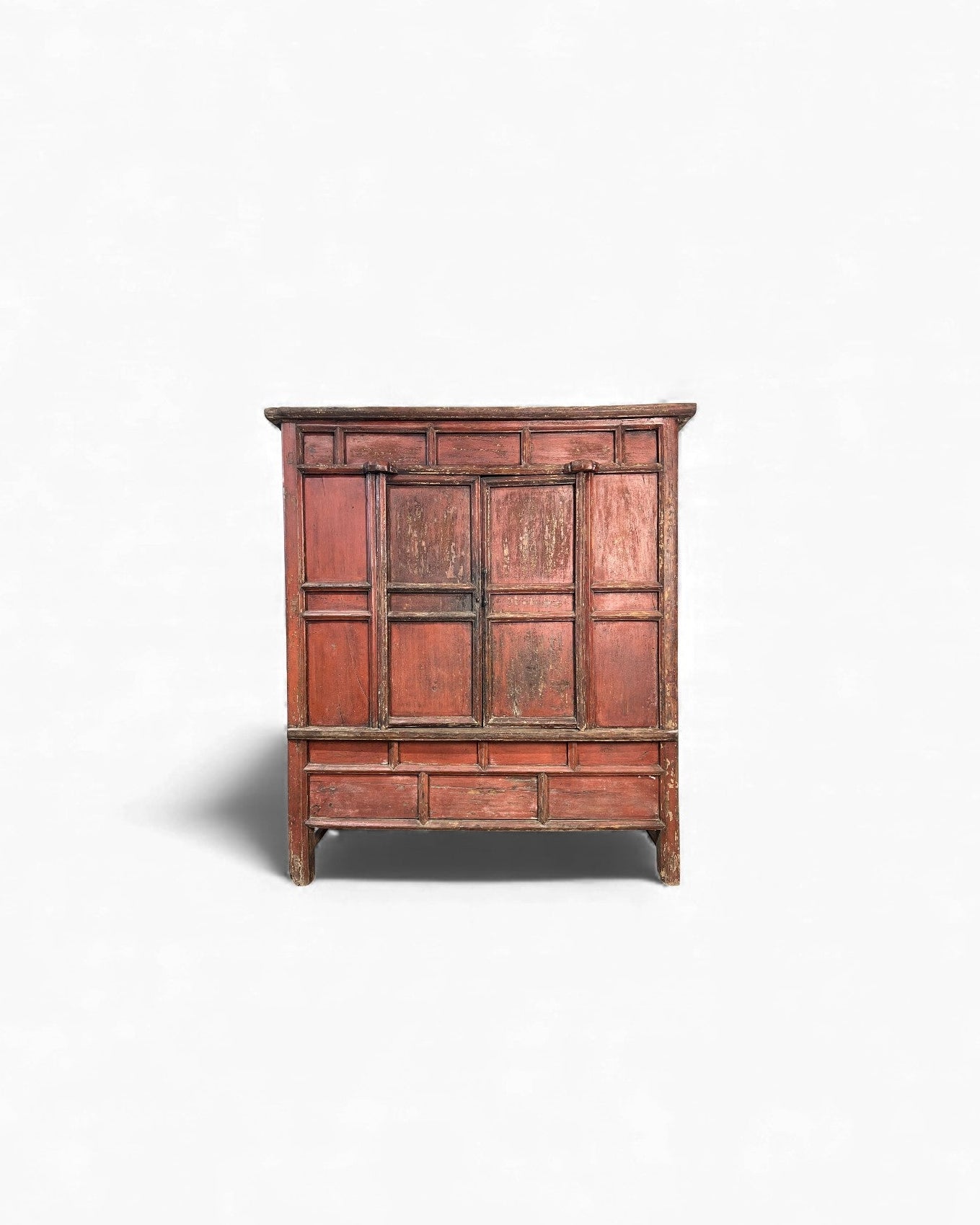 Chinese Red - Lacquer Sutra Cabinet with Double Swing Doors - Surround Living - 1