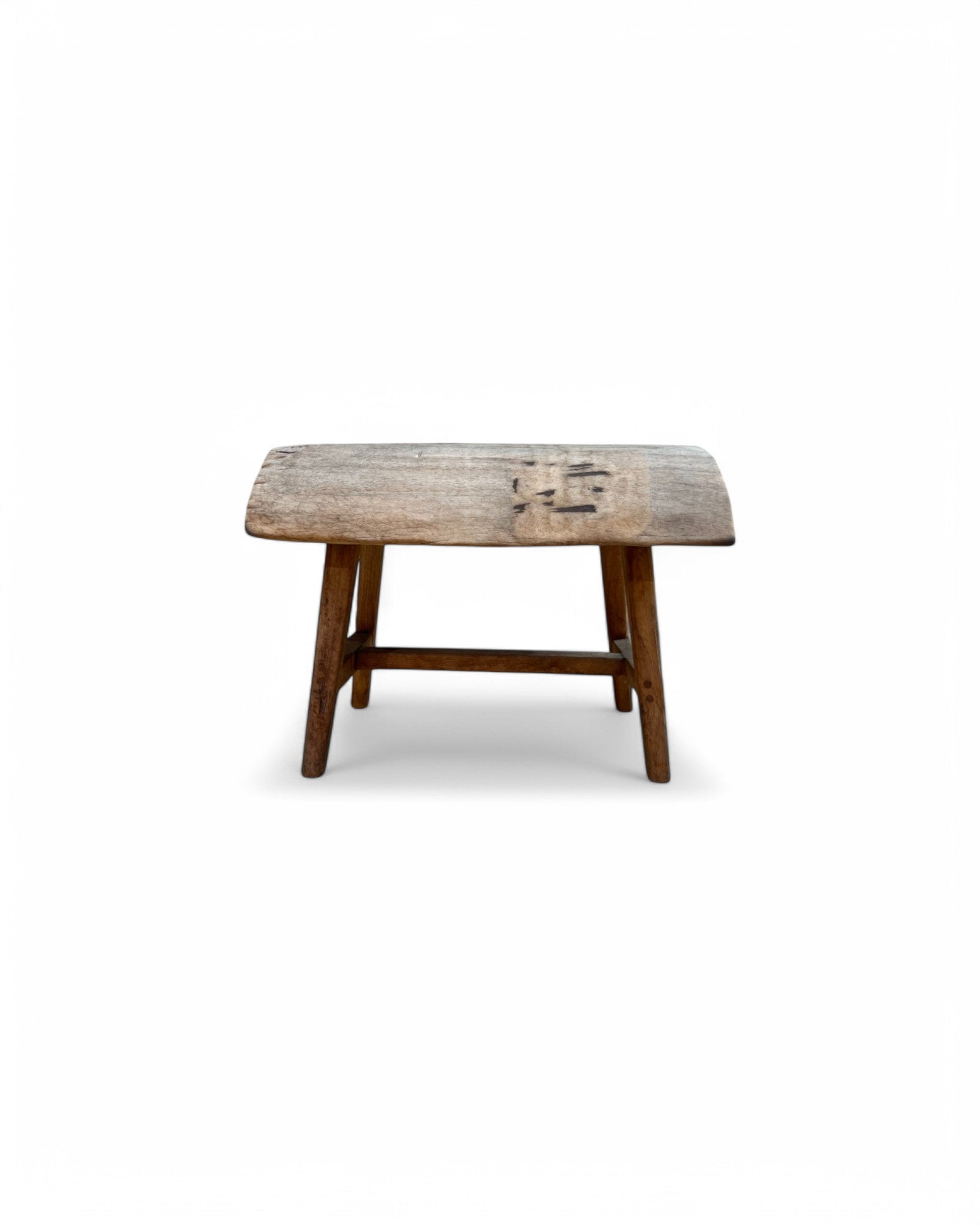 Reverse Tree Bark Low Stool