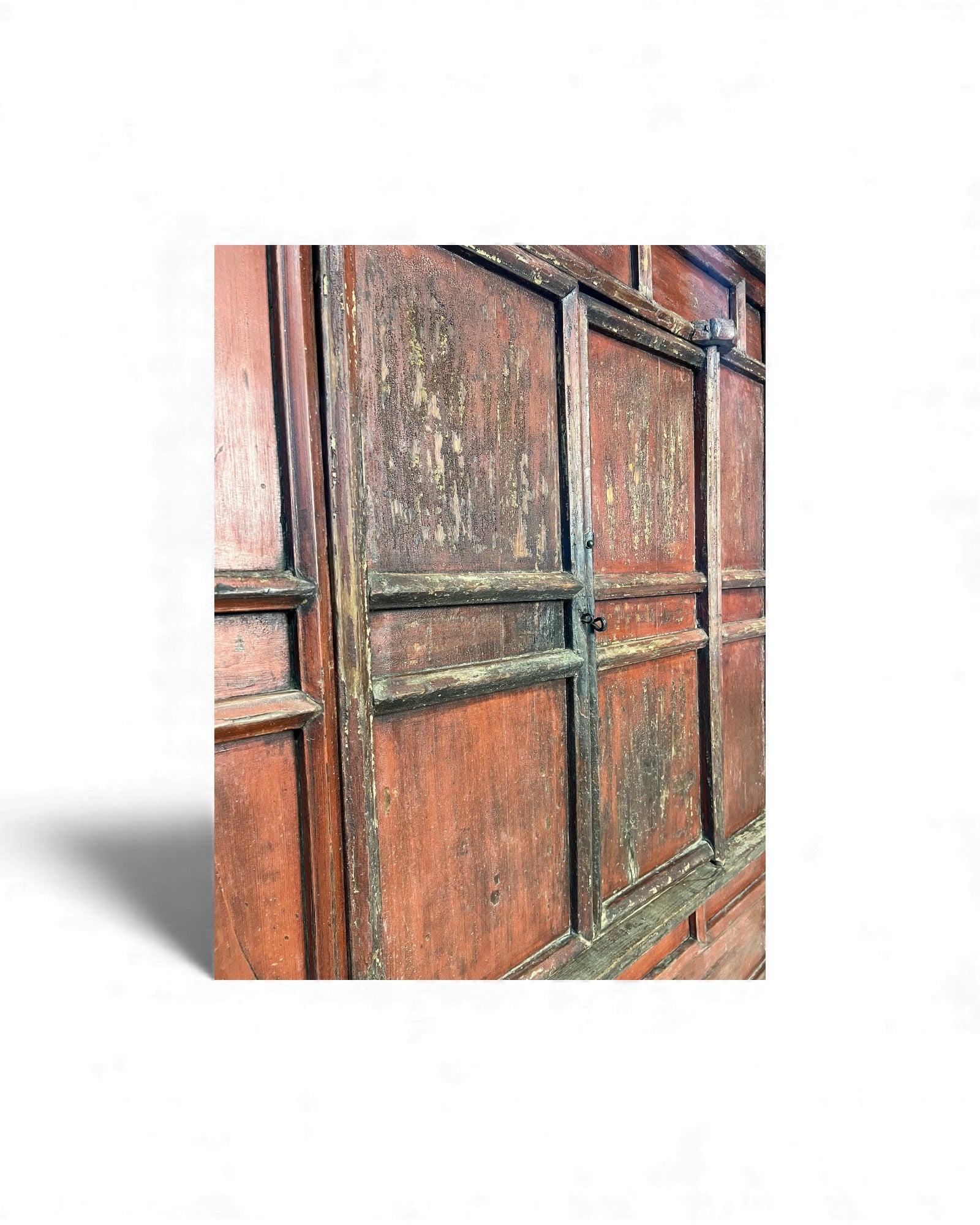 Chinese Red - Lacquer Sutra Cabinet with Double Swing Doors - Surround Living - 7