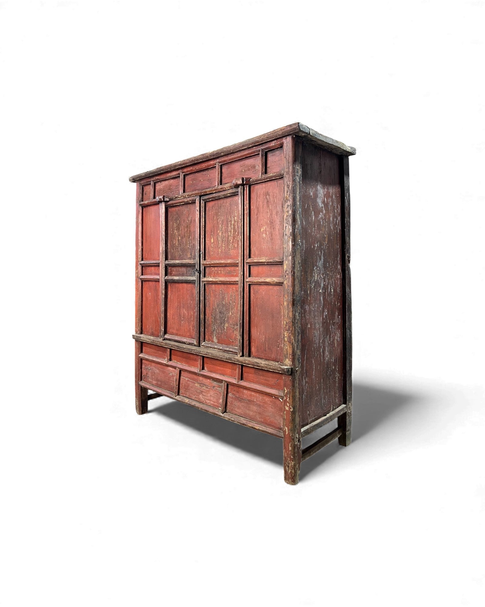 Chinese Red - Lacquer Sutra Cabinet with Double Swing Doors - Surround Living - 9