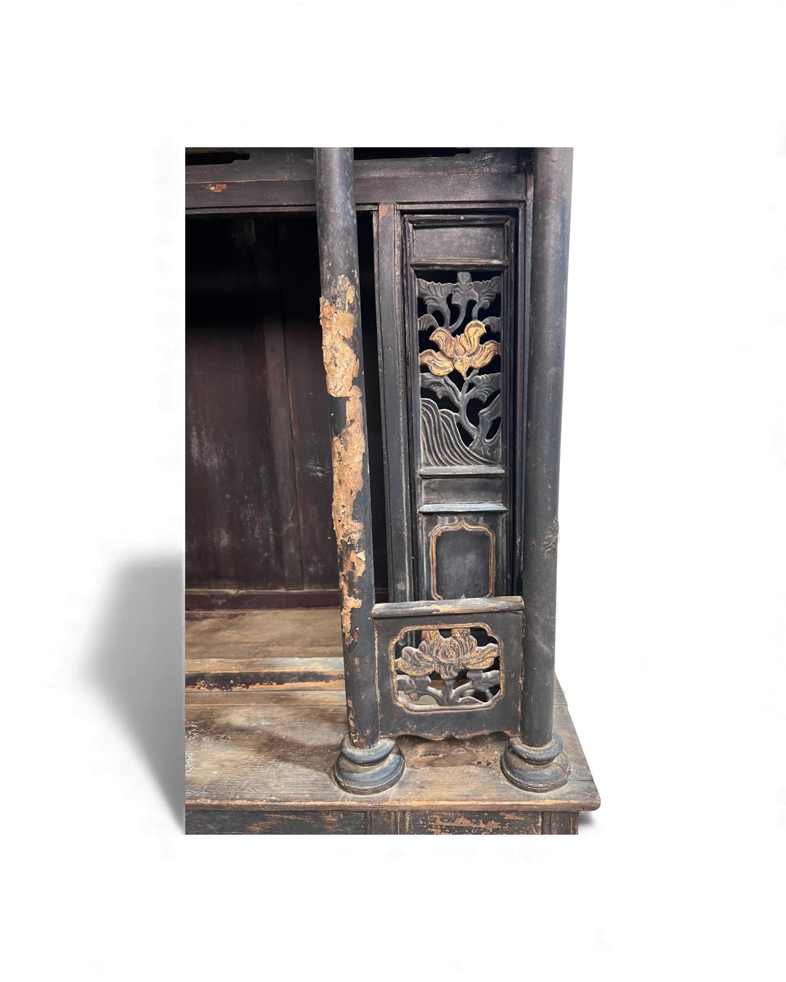 Shanxi Gilt Black - Lacquer Spirit House (Home Altar Shrine) - Surround Living - 28