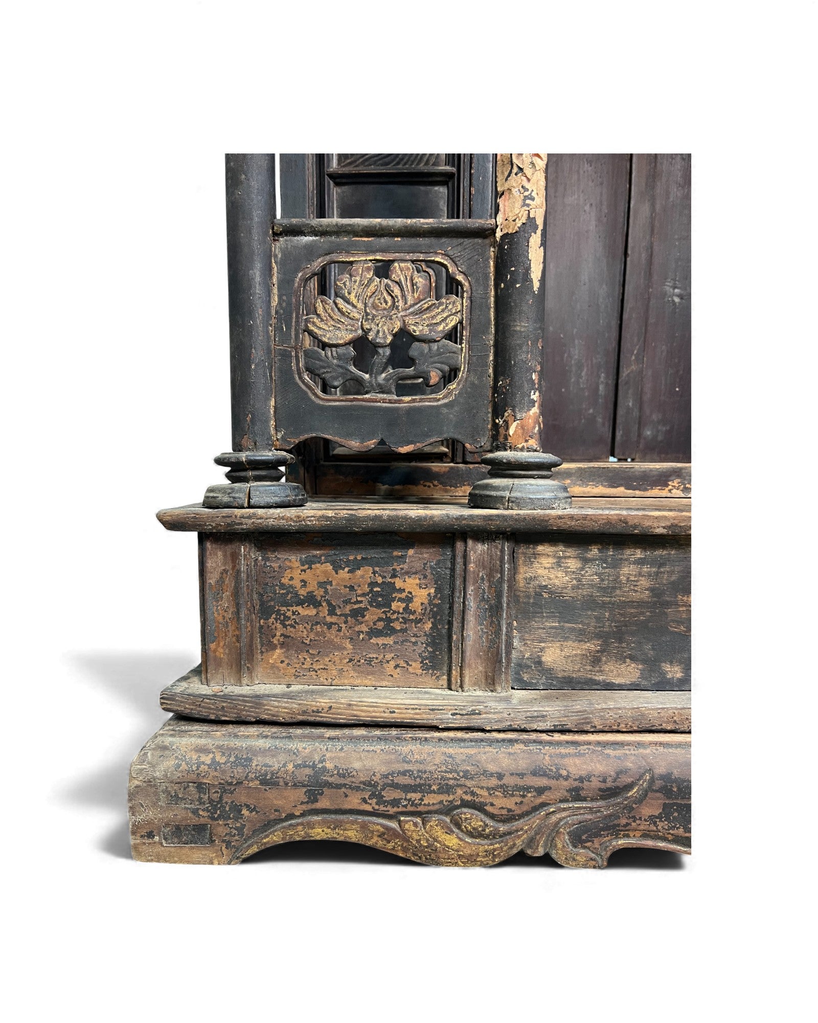 Shanxi Gilt Black - Lacquer Spirit House (Home Altar Shrine) - Surround Living - 12