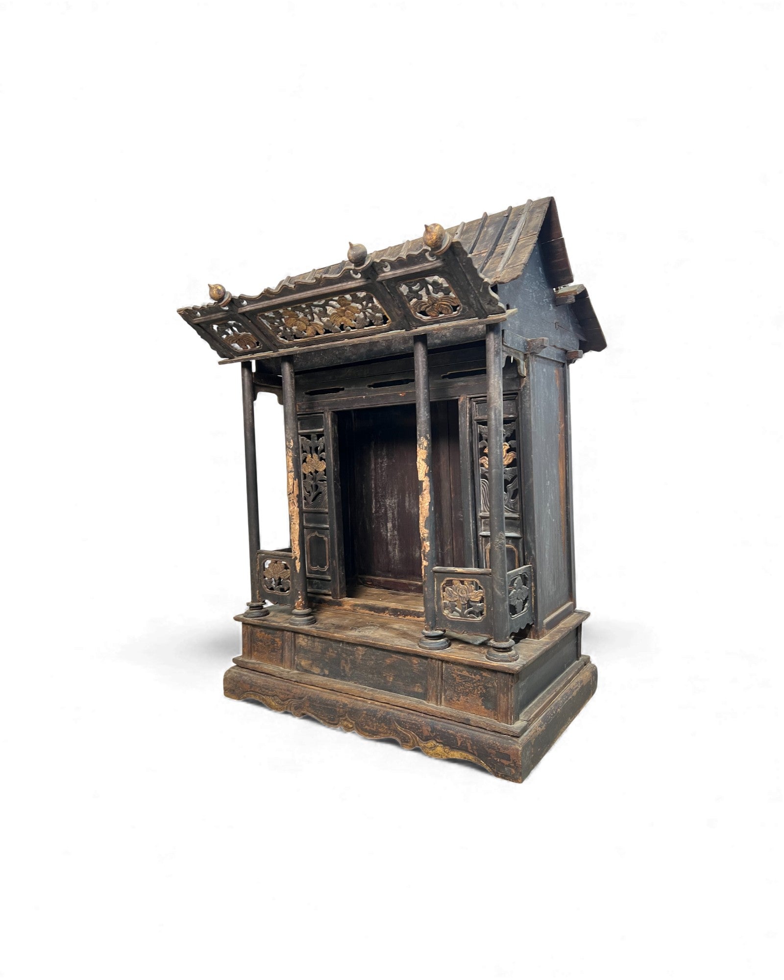 Shanxi Gilt Black - Lacquer Spirit House (Home Altar Shrine) - Surround Living - 20