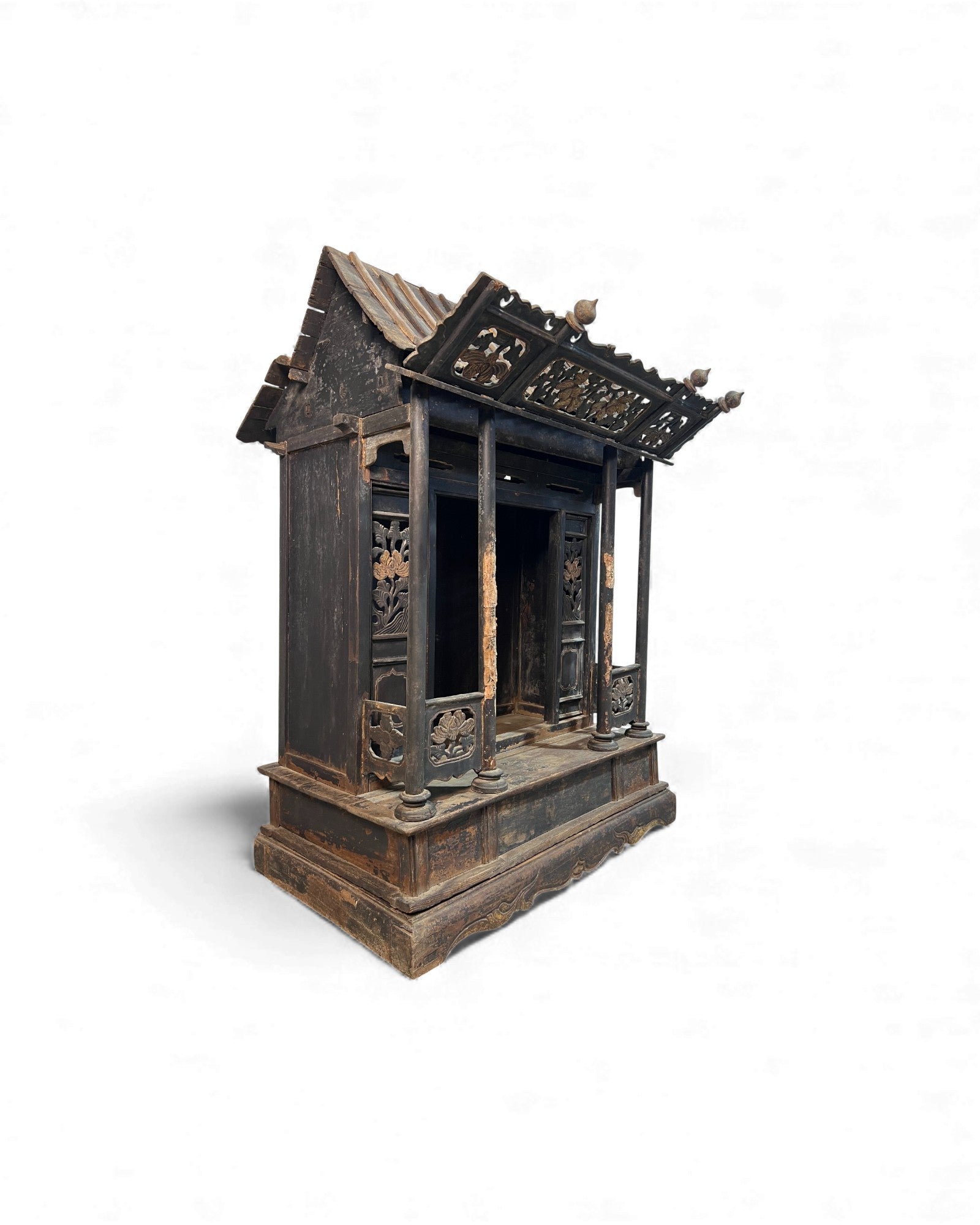 Shanxi Gilt Black - Lacquer Spirit House (Home Altar Shrine) - Surround Living - 9