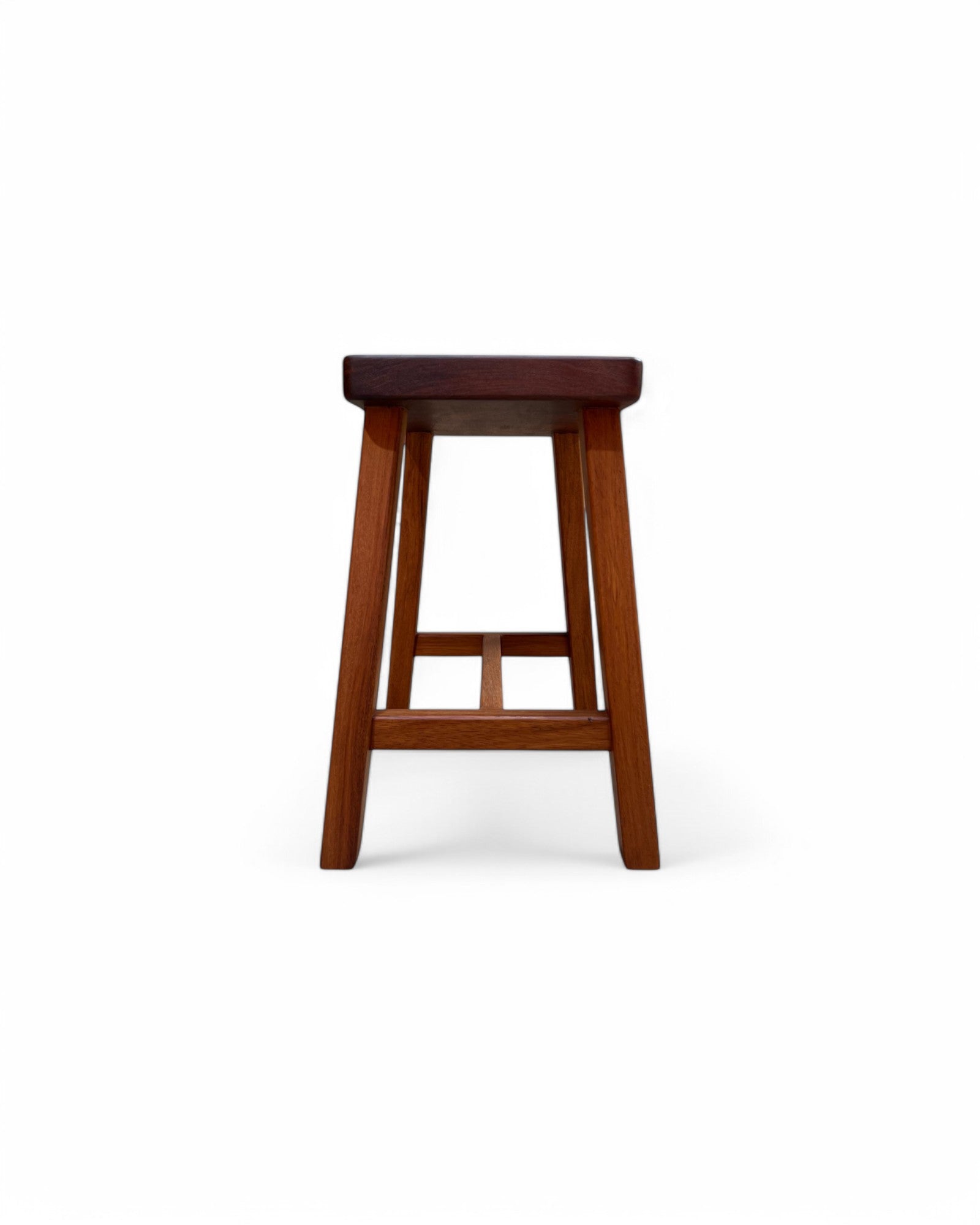 Makha Wood Carved Seat Low Stool