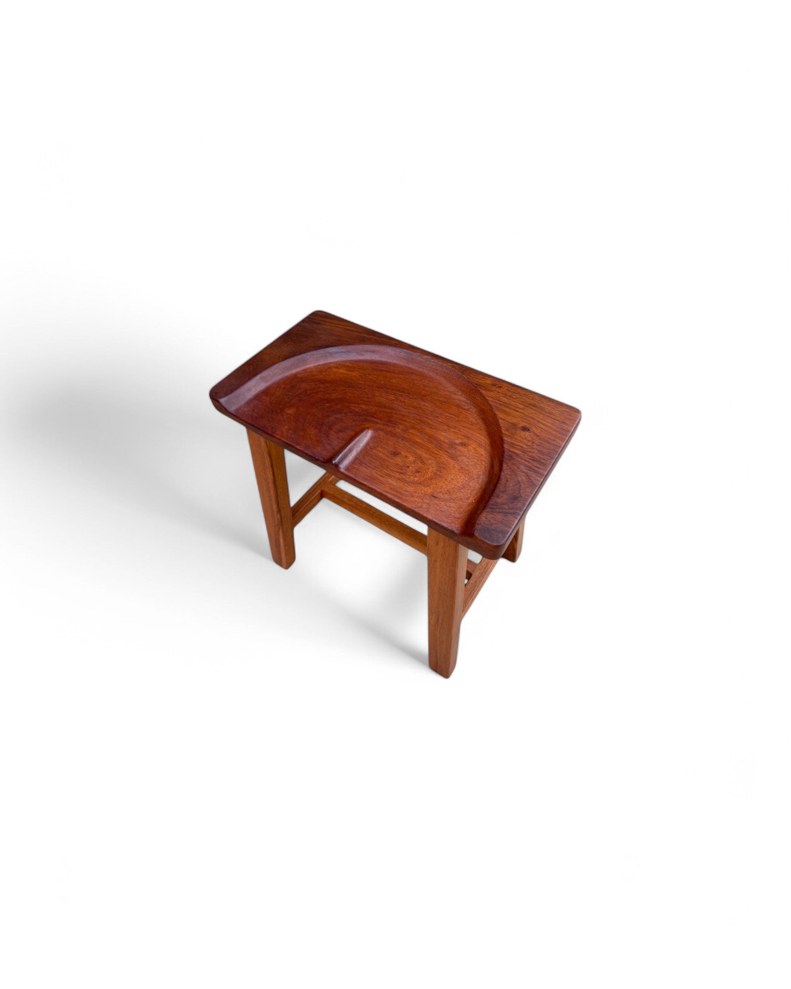 Makha Wood Carved Seat Low Stool