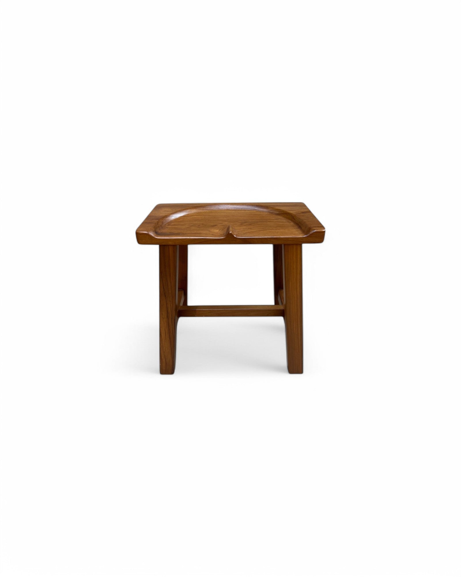 Makha Wood Carved Seat Low Stool
