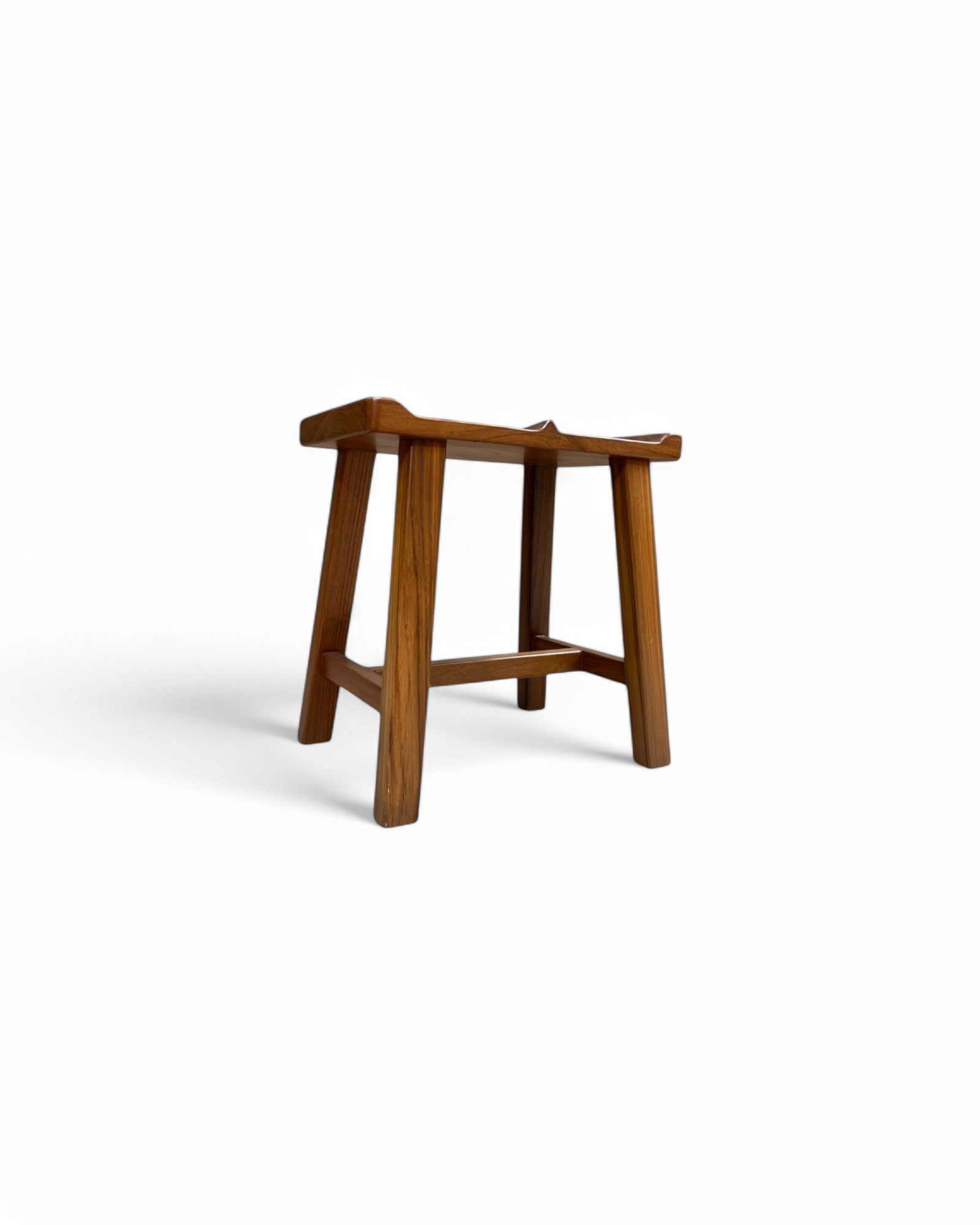 Makha Wood Carved Seat Low Stool