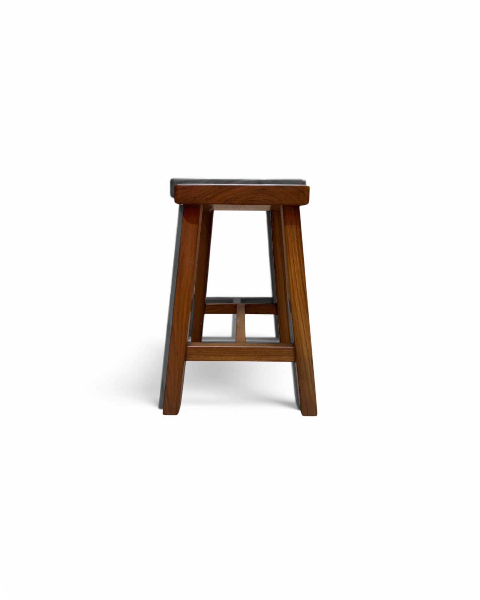 Makha Wood Carved Seat Low Stool