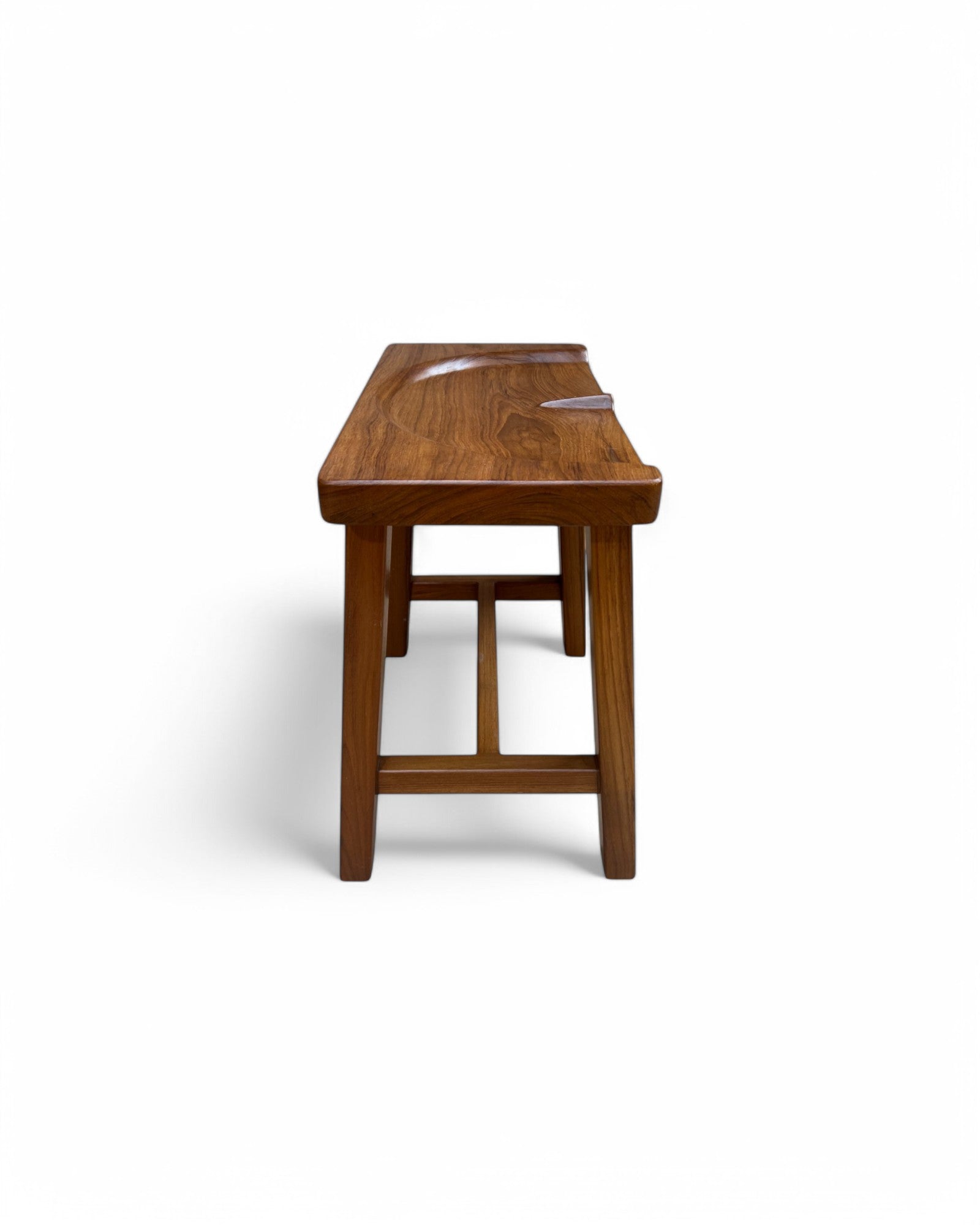 Makha Wood Carved Seat Low Stool