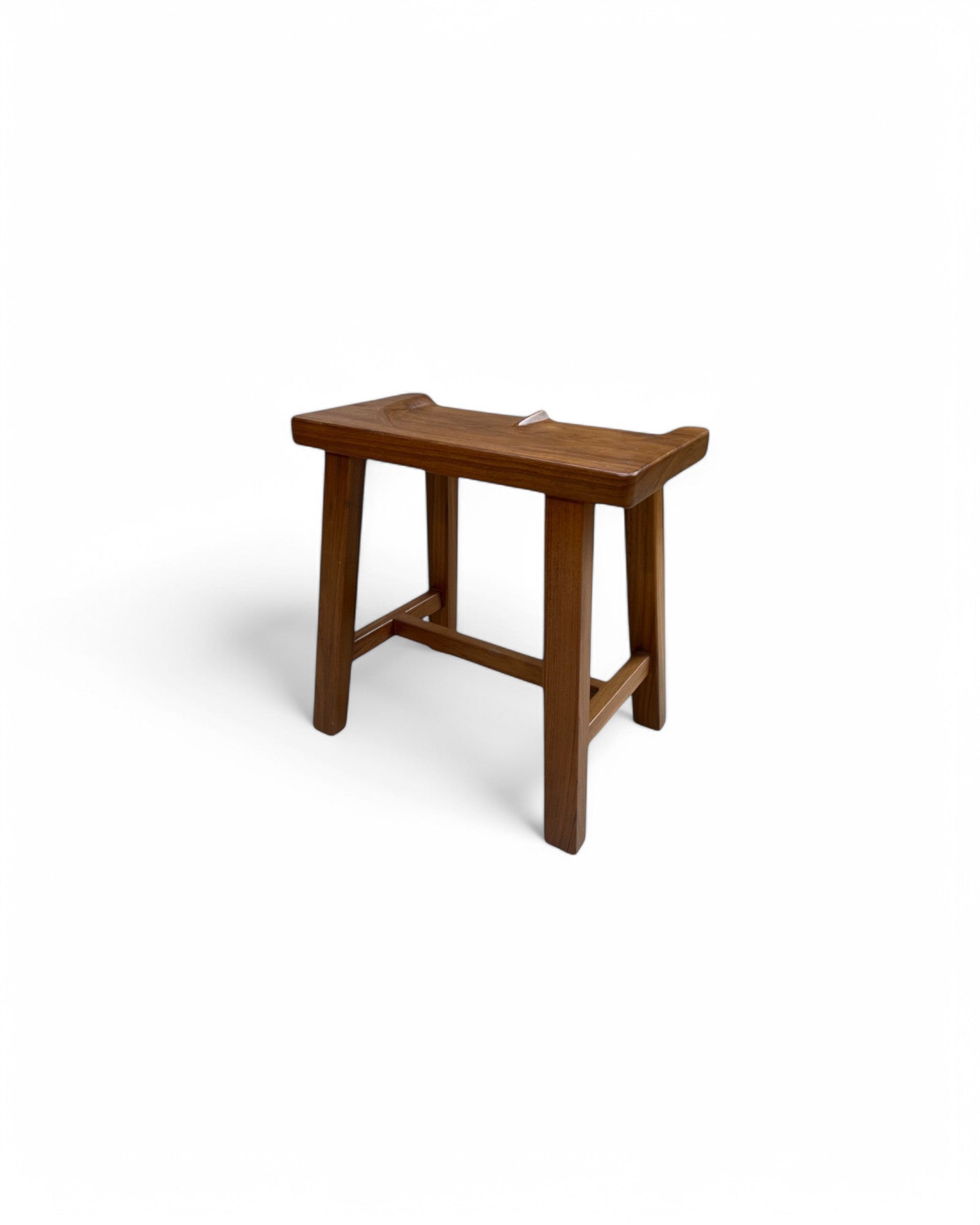 Makha Wood Carved Seat Low Stool