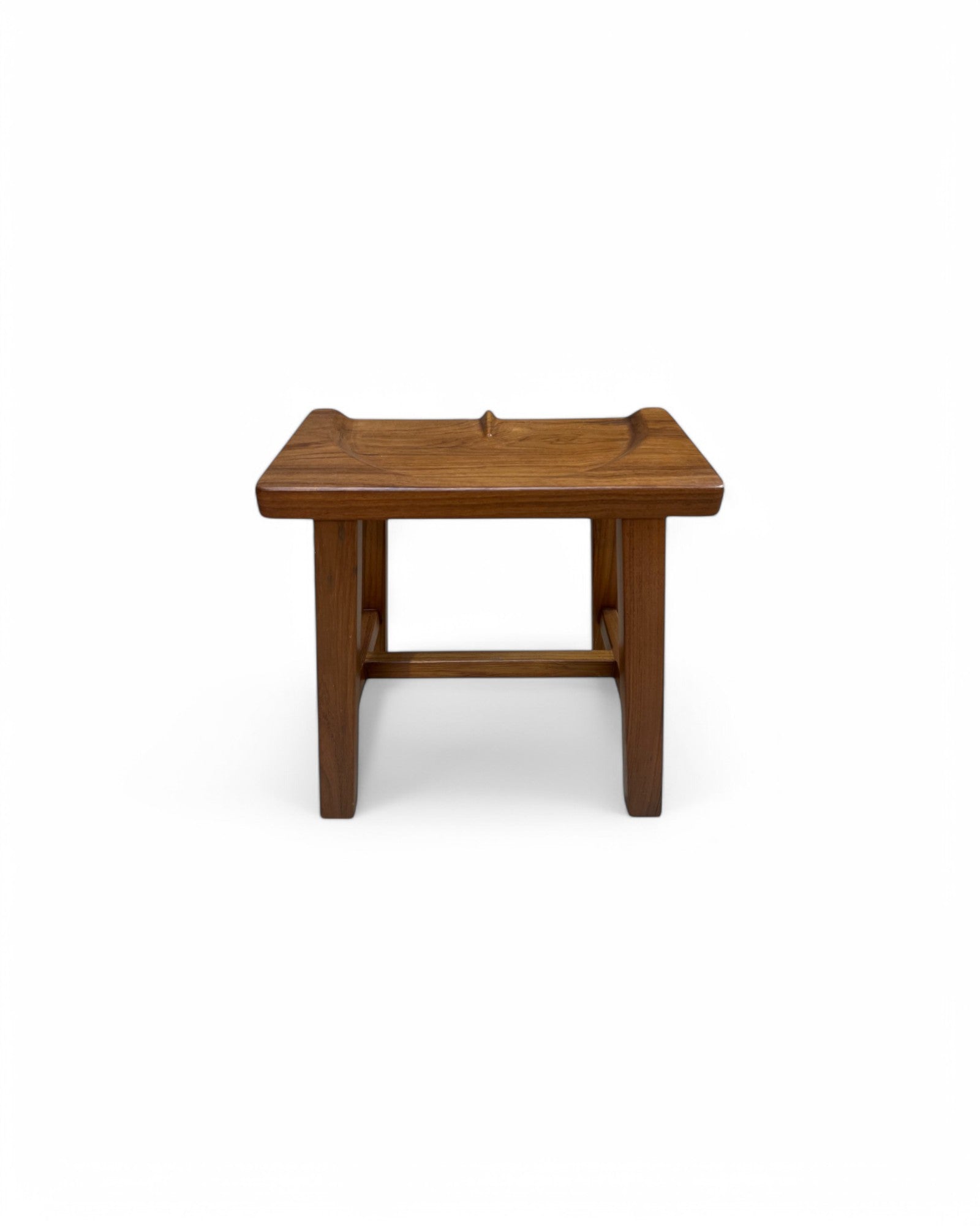 Makha Wood Carved Seat Low Stool