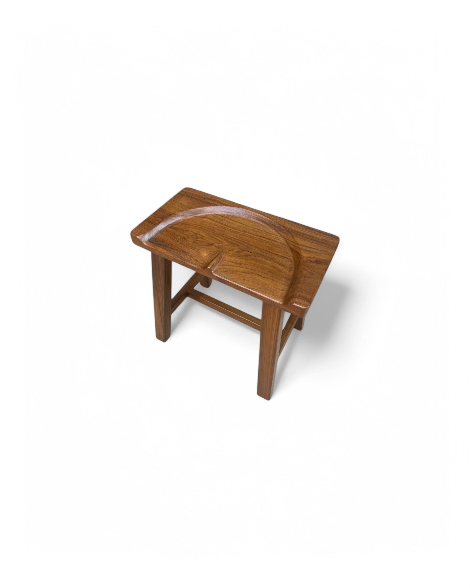 Makha Wood Carved Seat Low Stool