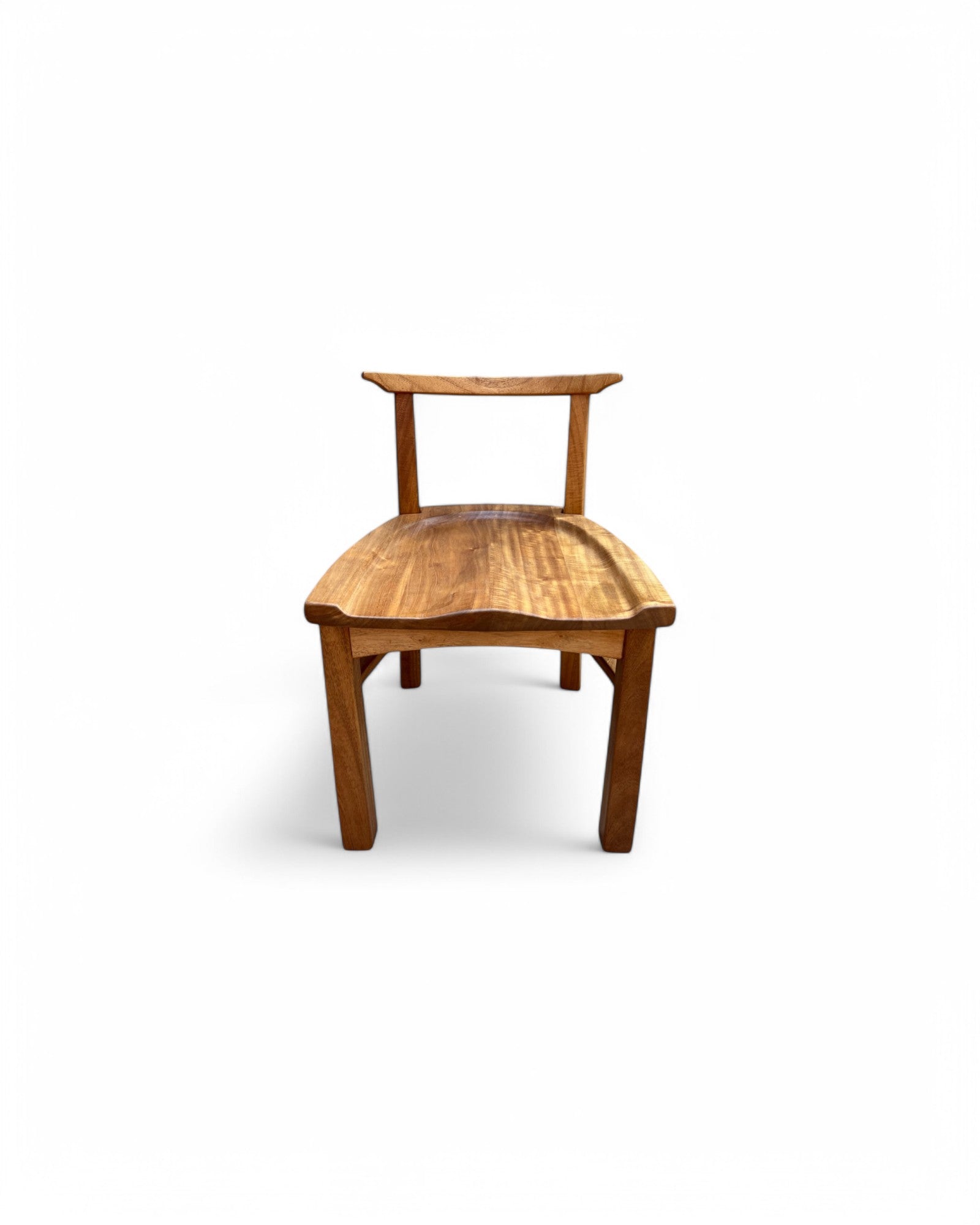 Sadao Neem Wood Traditional Curved Dining Chair