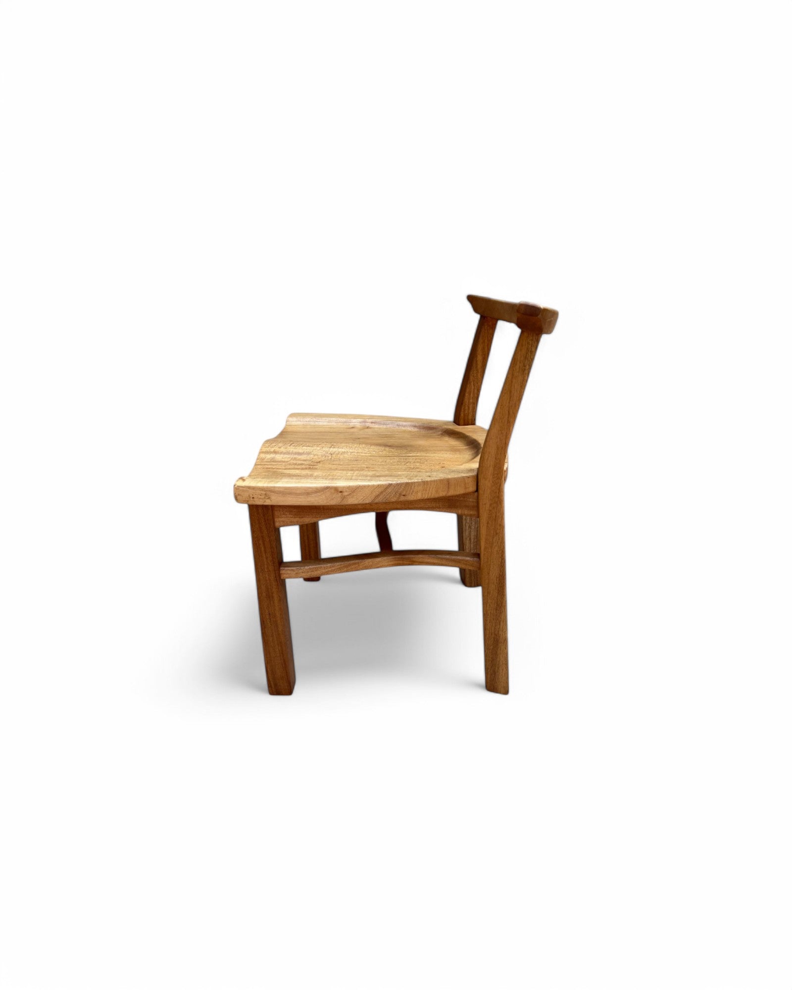 Sadao Neem Wood Traditional Curved Dining Chair