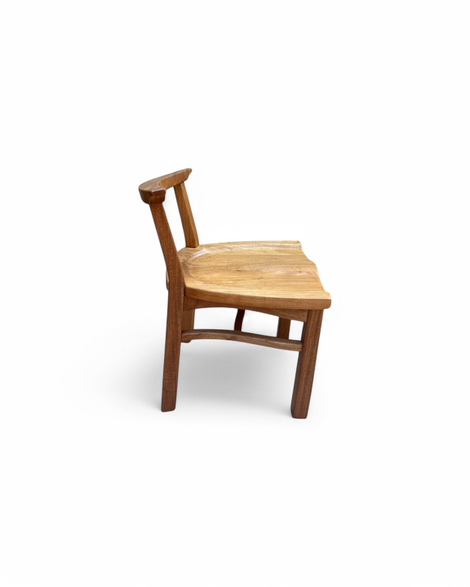 Sadao Neem Wood Traditional Curved Dining Chair