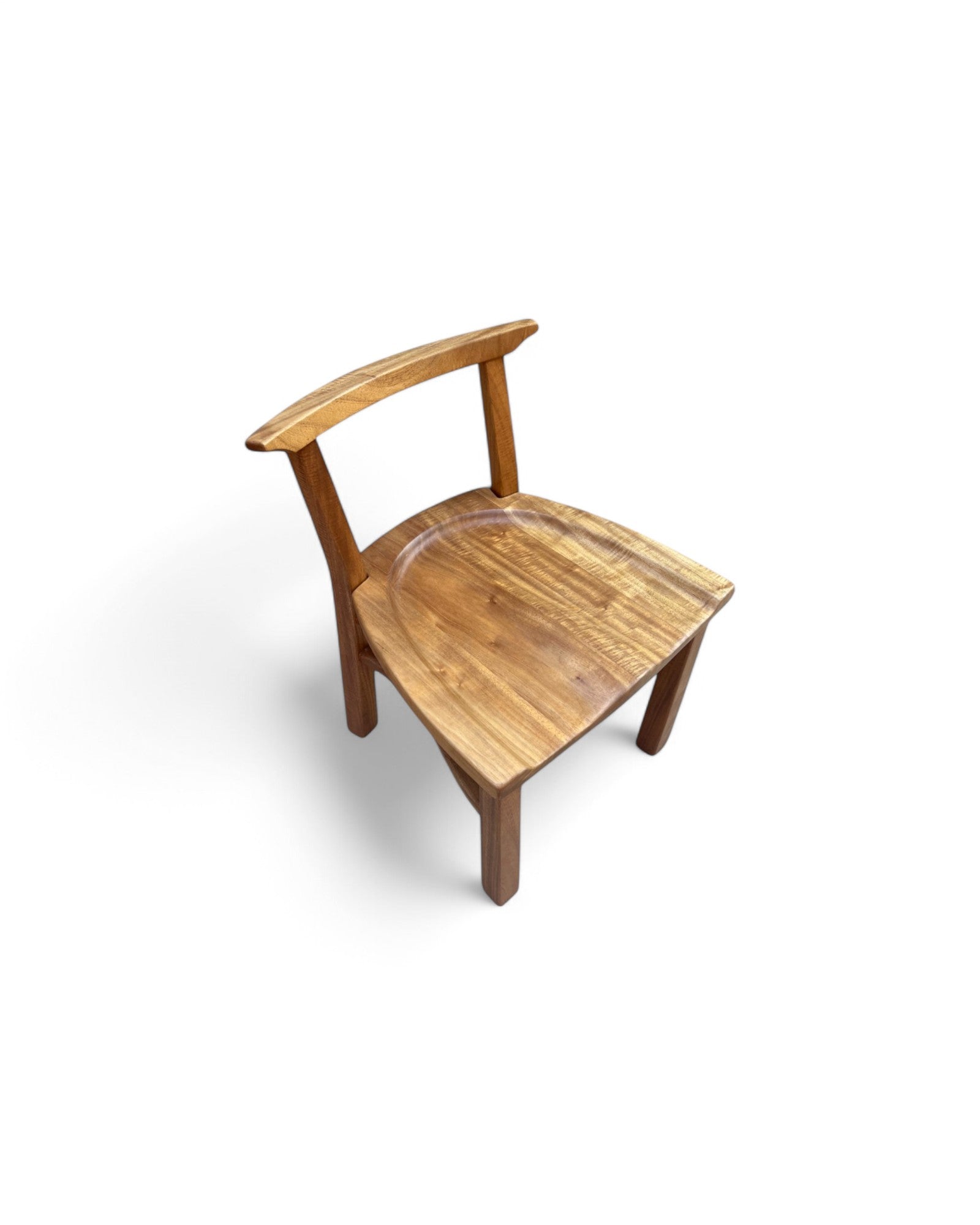 Sadao Neem Wood Traditional Curved Dining Chair