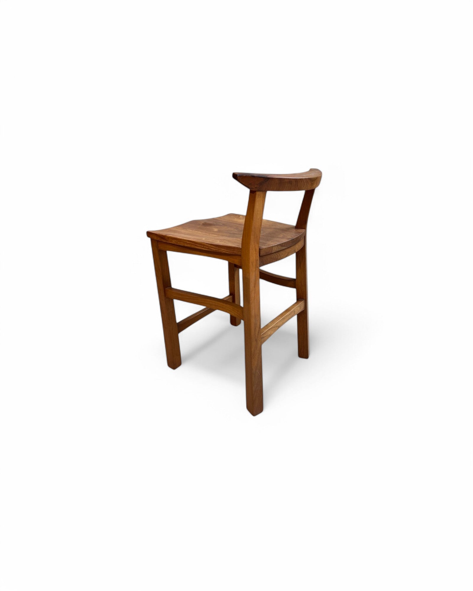 Rosewood Traditional Curved Bar Stool