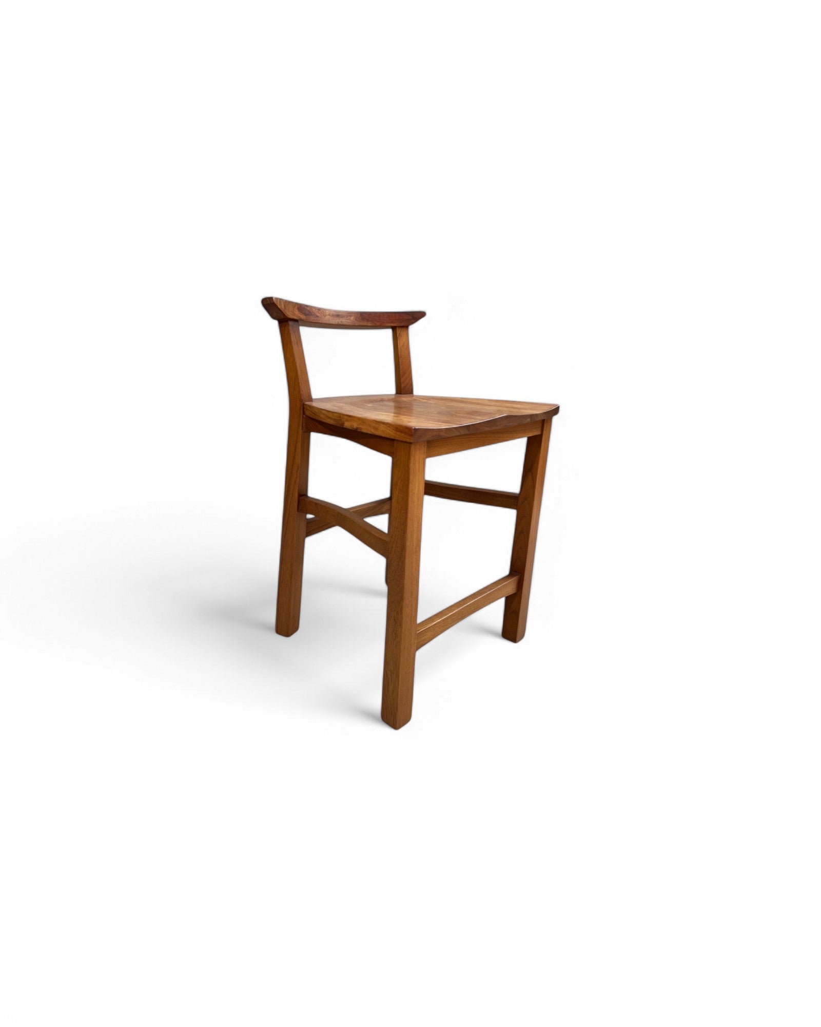 Rosewood Traditional Curved Bar Stool