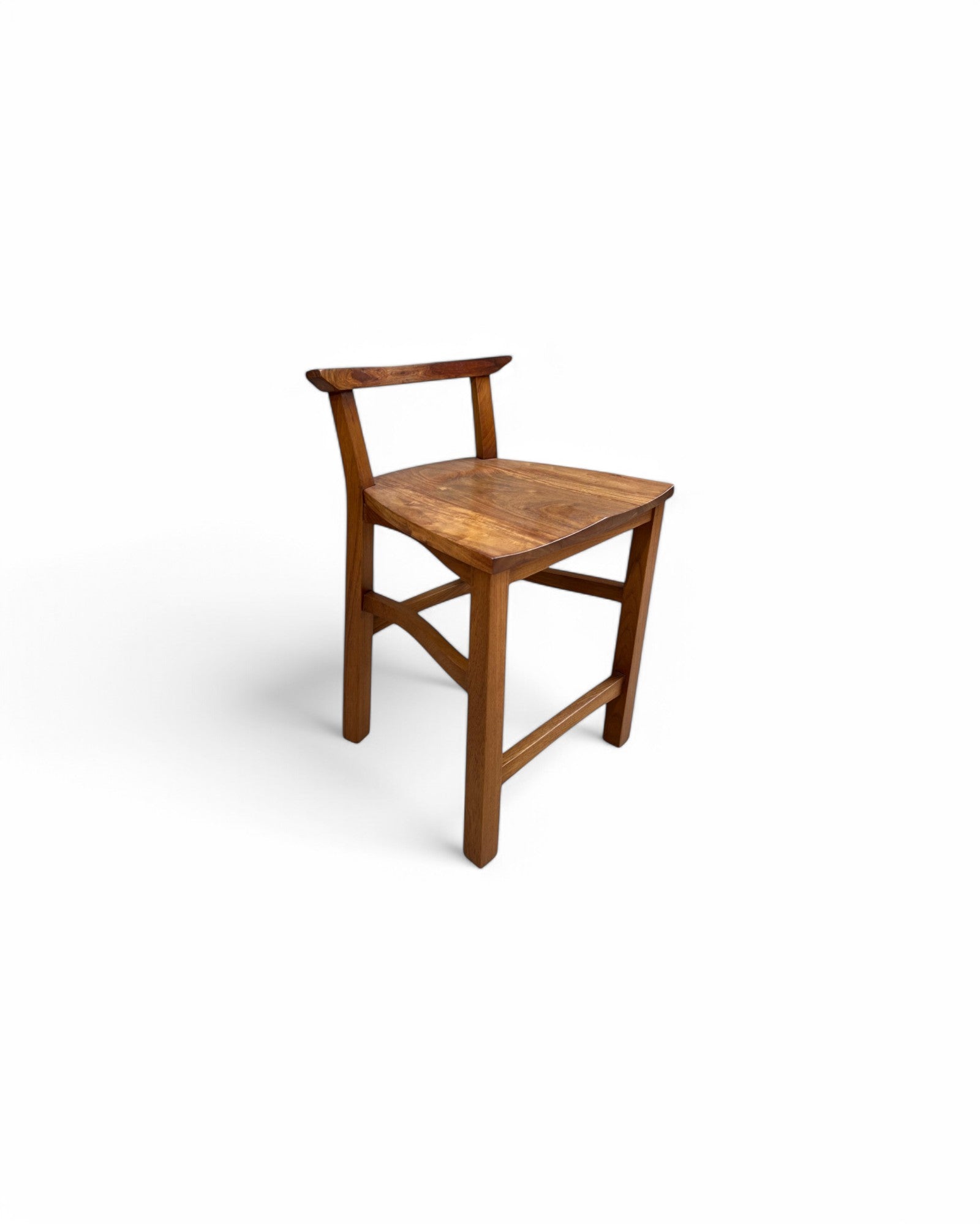 Rosewood Traditional Curved Bar Stool