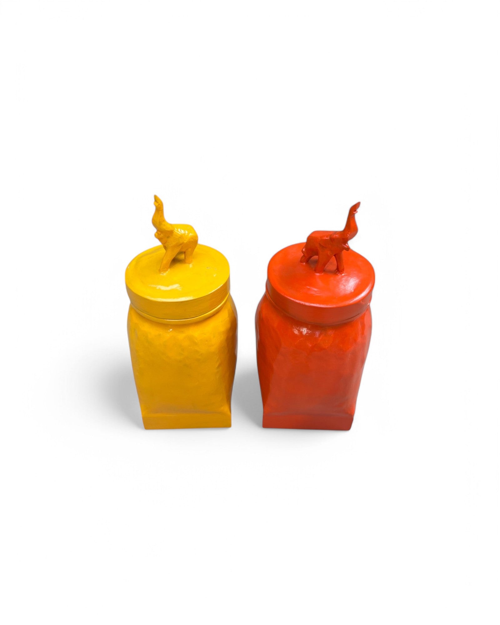 Elephant Lacquered Storage Basket (Small)