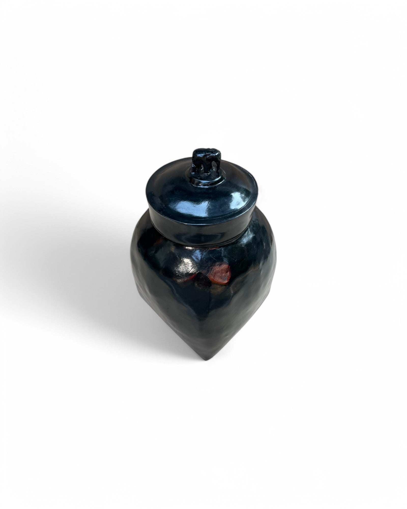Elephant Lacquered Storage Basket (Large)
