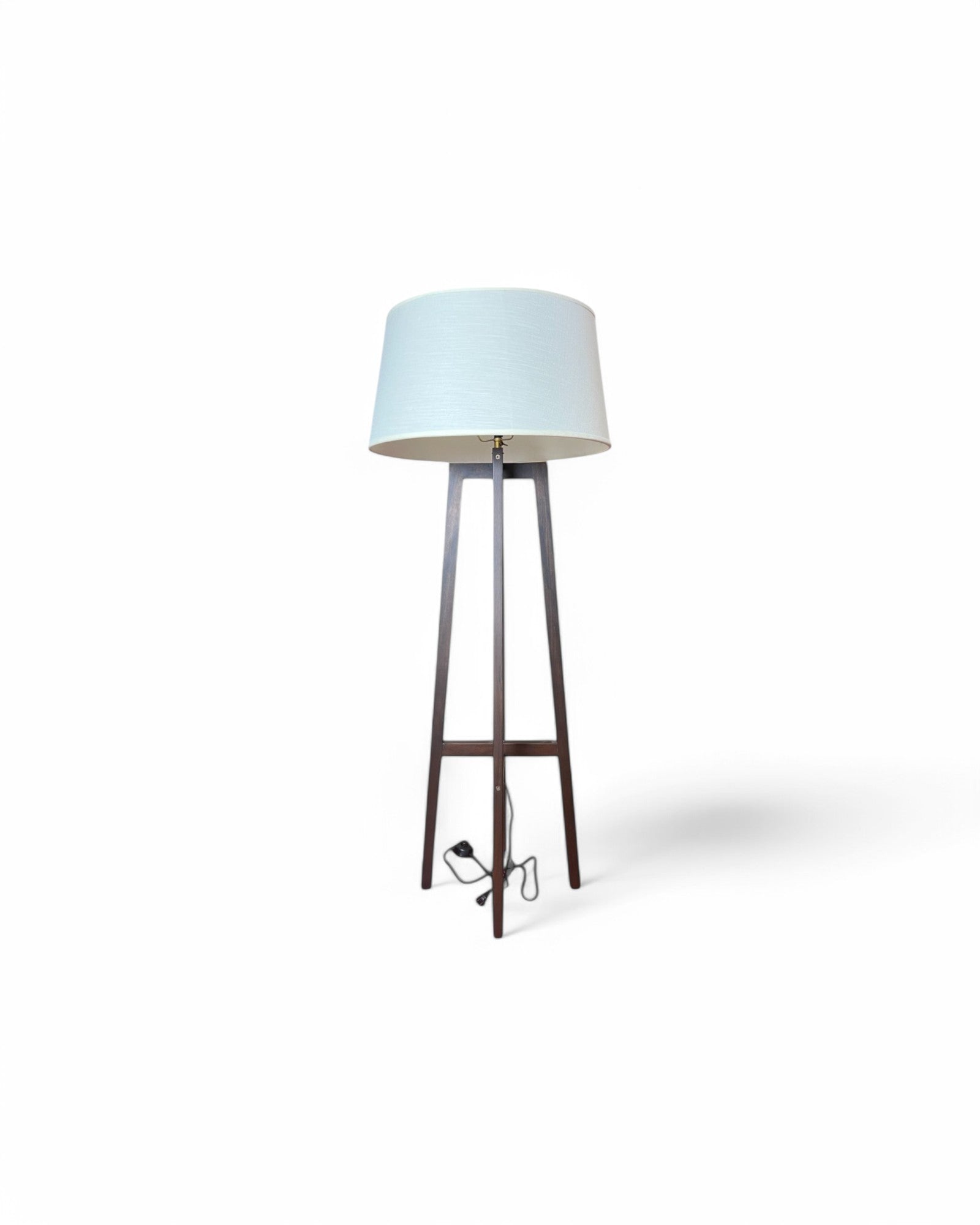 Dark Finish White Shade Nested Floor Lamp (4 Legs)