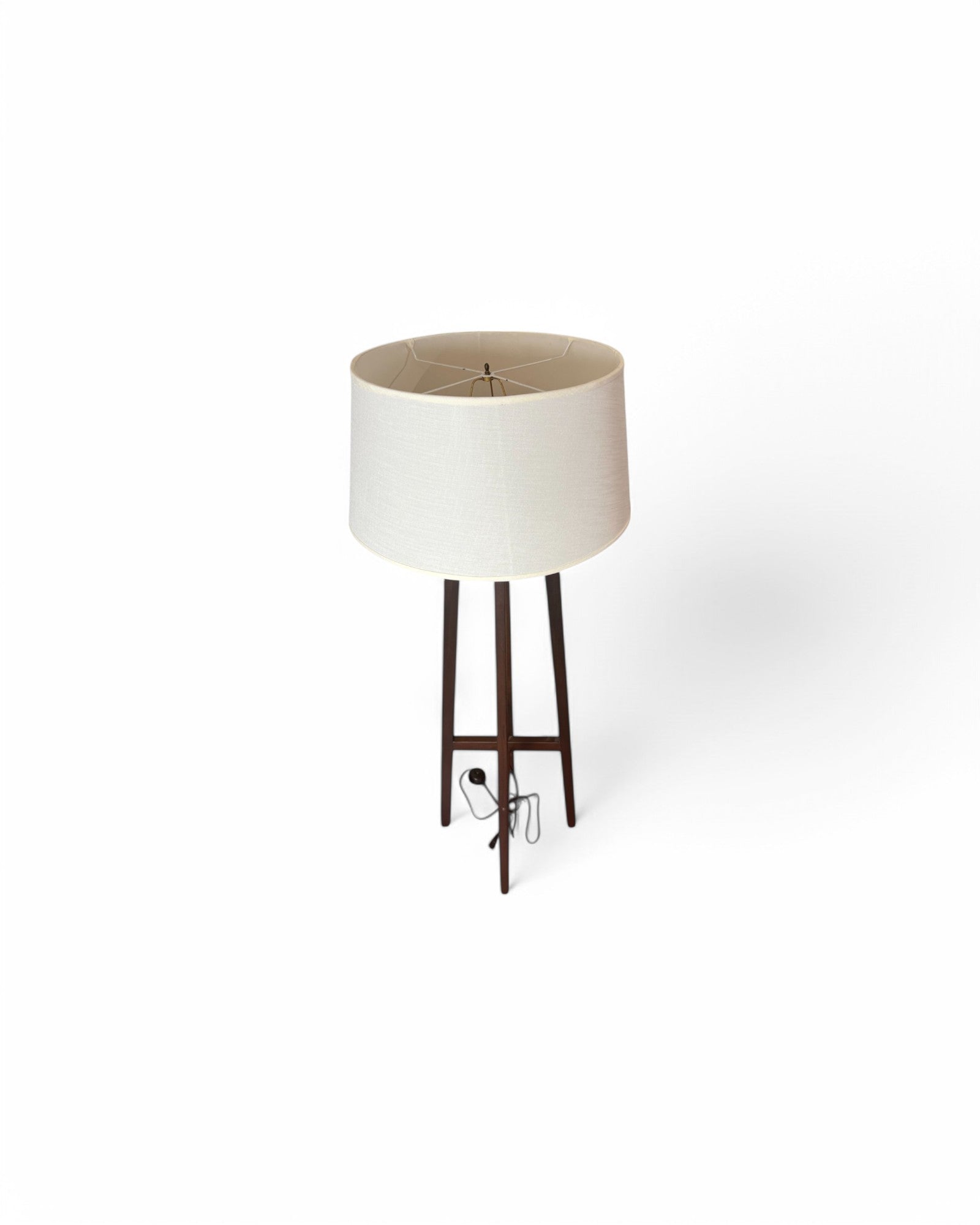 Dark Finish White Shade Nested Floor Lamp (4 Legs)