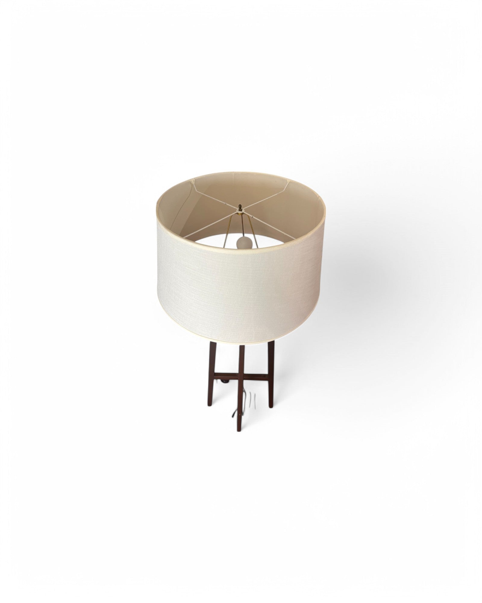 Dark Finish White Shade Nested Floor Lamp (4 Legs)