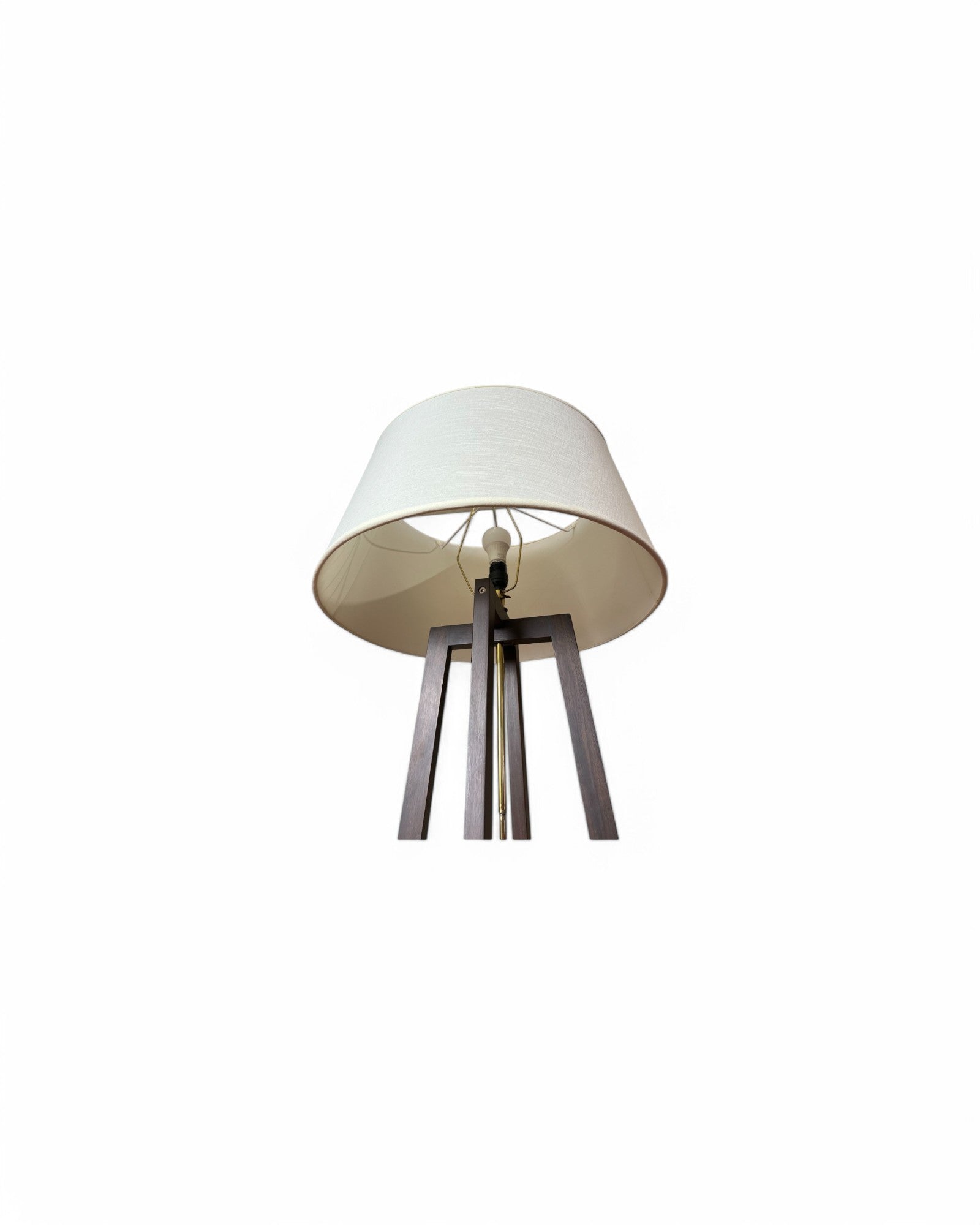 Dark Finish White Shade Nested Floor Lamp (4 Legs)
