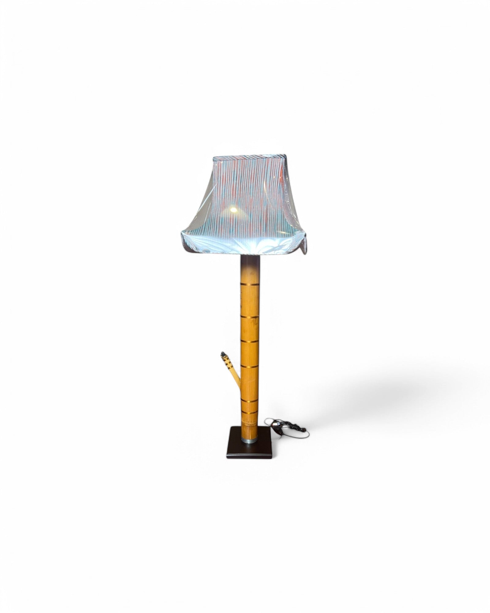 Bong Stand Thai Weave Shade Table Lamp